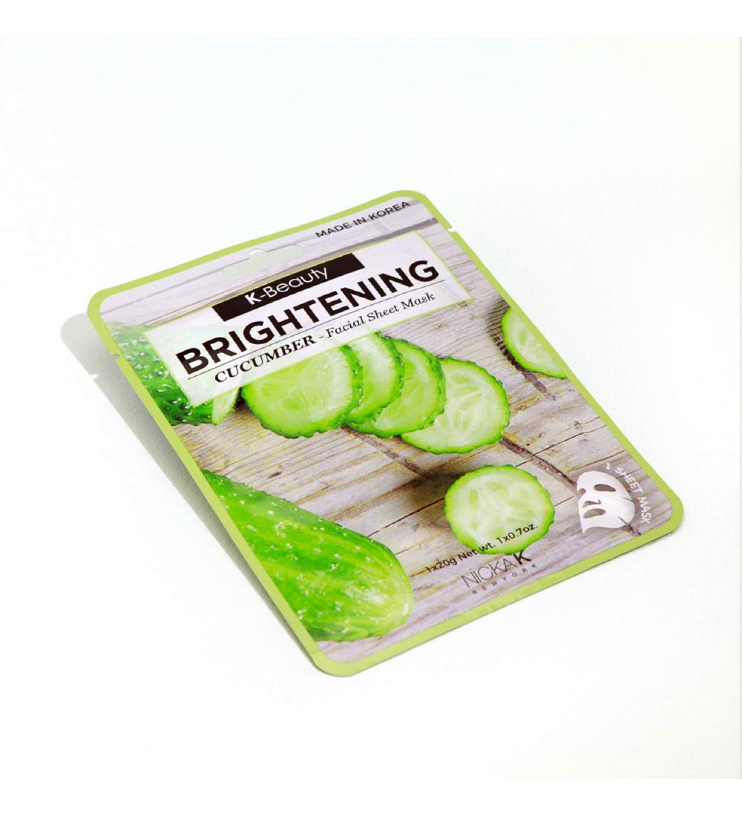 K-BEAUTY BRIGHTENNIG CUCUMBER FACIAL SHEET MASK