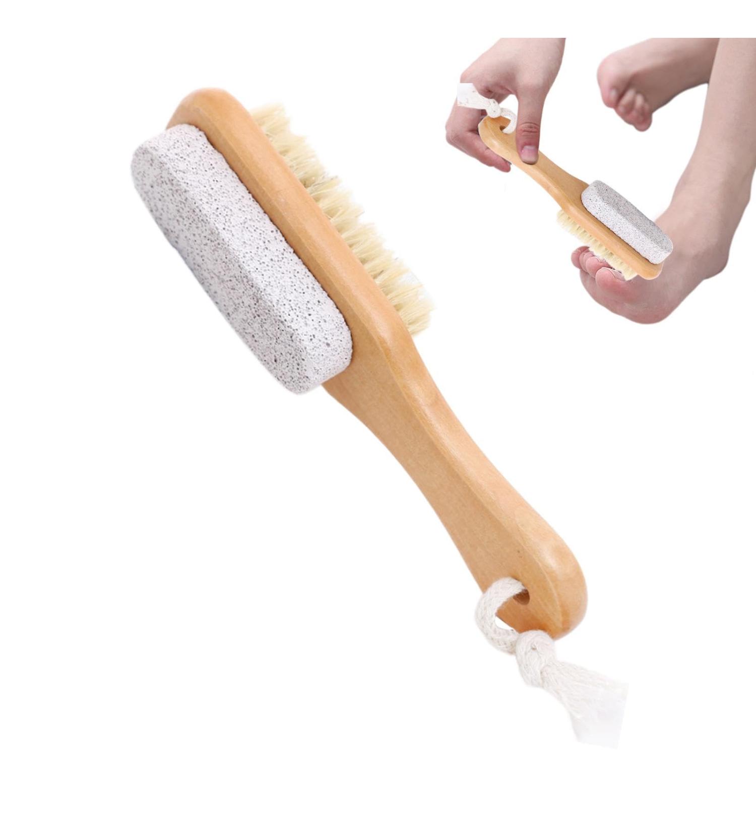 Foot Pumice | Dual-Function Foot Pumice Scrubber | Foot Brush for Shower Foot Pumice Stone for Feet Dry Skin Removal Cracked Heels - Buy Online on GoSupps.com