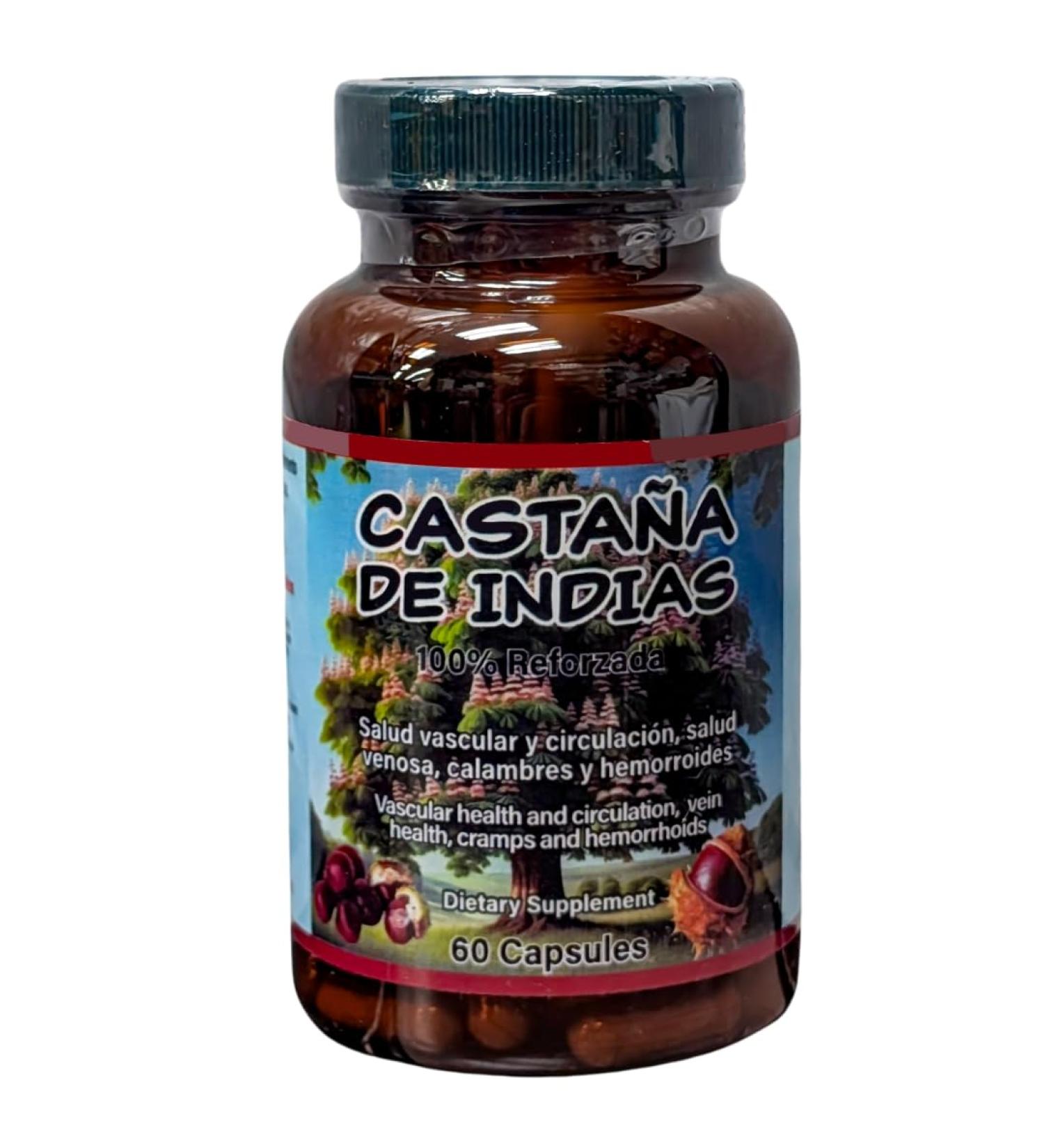 Horse Chestnut Supplement Circulation & Vascular Health Support with Witch Hazel Ginkgo Biloba & Garlic 60 Capsules