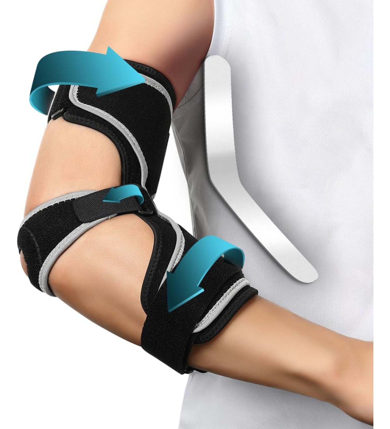 INFILAR Elbow Brace Support for Cubital Tunnel Syndrome Arm Elbow Splint for Elbow Discomfort Arm Elbow Ulnar Nerve Entrapment Fit Left & Right Arm Men & Women Black Medium - Buy Online on GoSupps.com