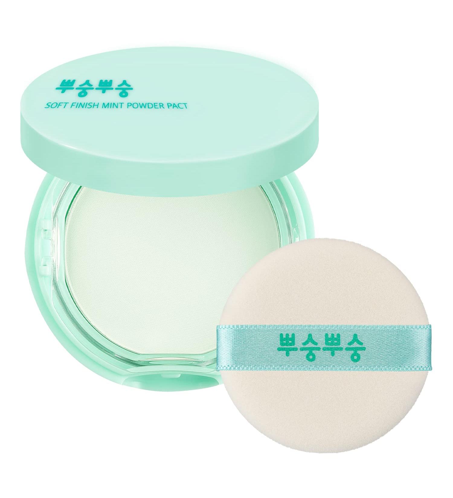 Soft Finish Mint Powder Pact - 0.32 Ounce (9g) | Buy Internationally Smooth Long-Lasting Makeup Finish - Buy Online on GoSupps.com