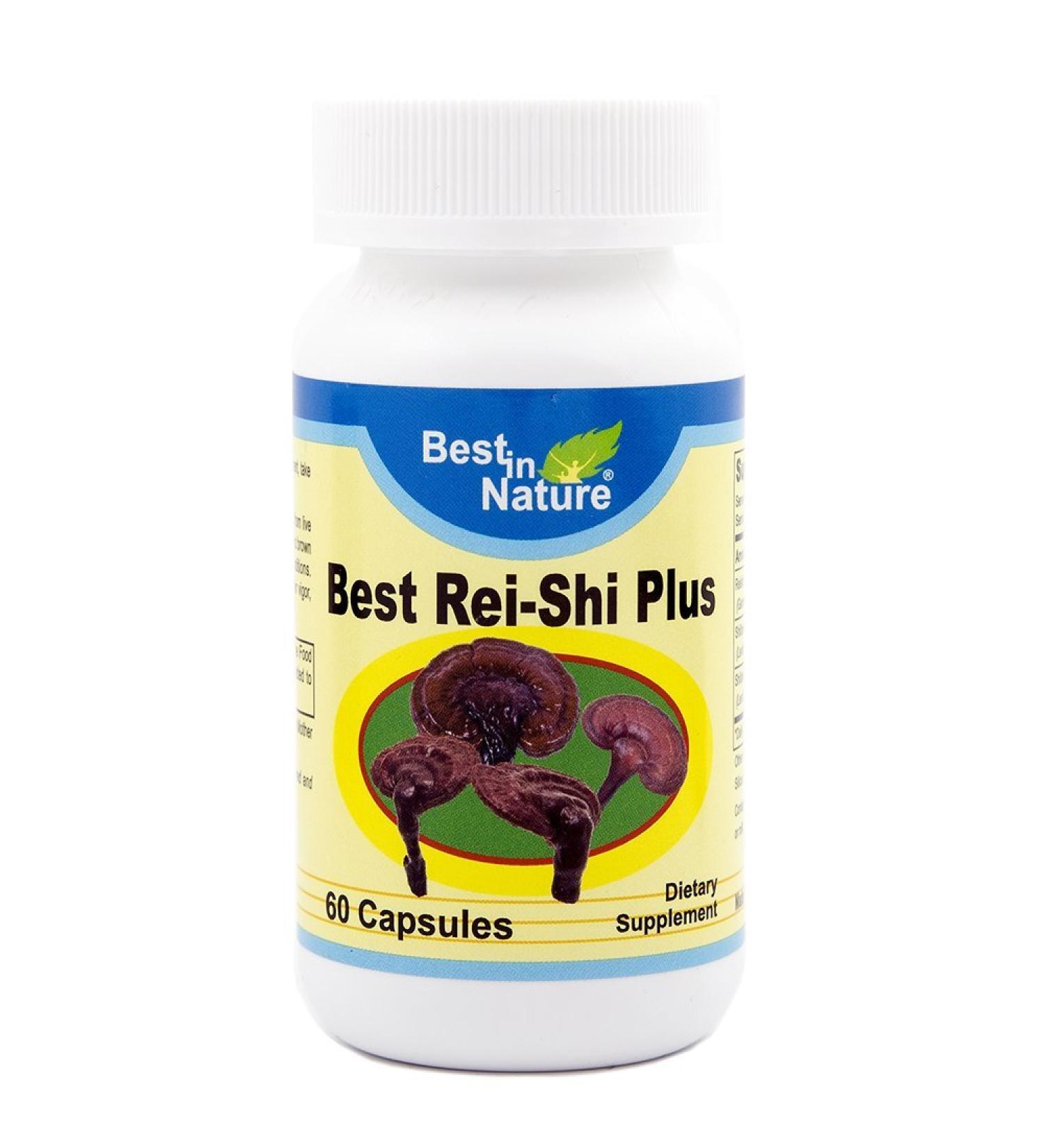 Best in Nature Best Rei-Shi Plus - Sleep Better Improve Immune and Liver Function- Premium Organic Rei-Shi Mushroom Extract - Buy Online on GoSupps.com