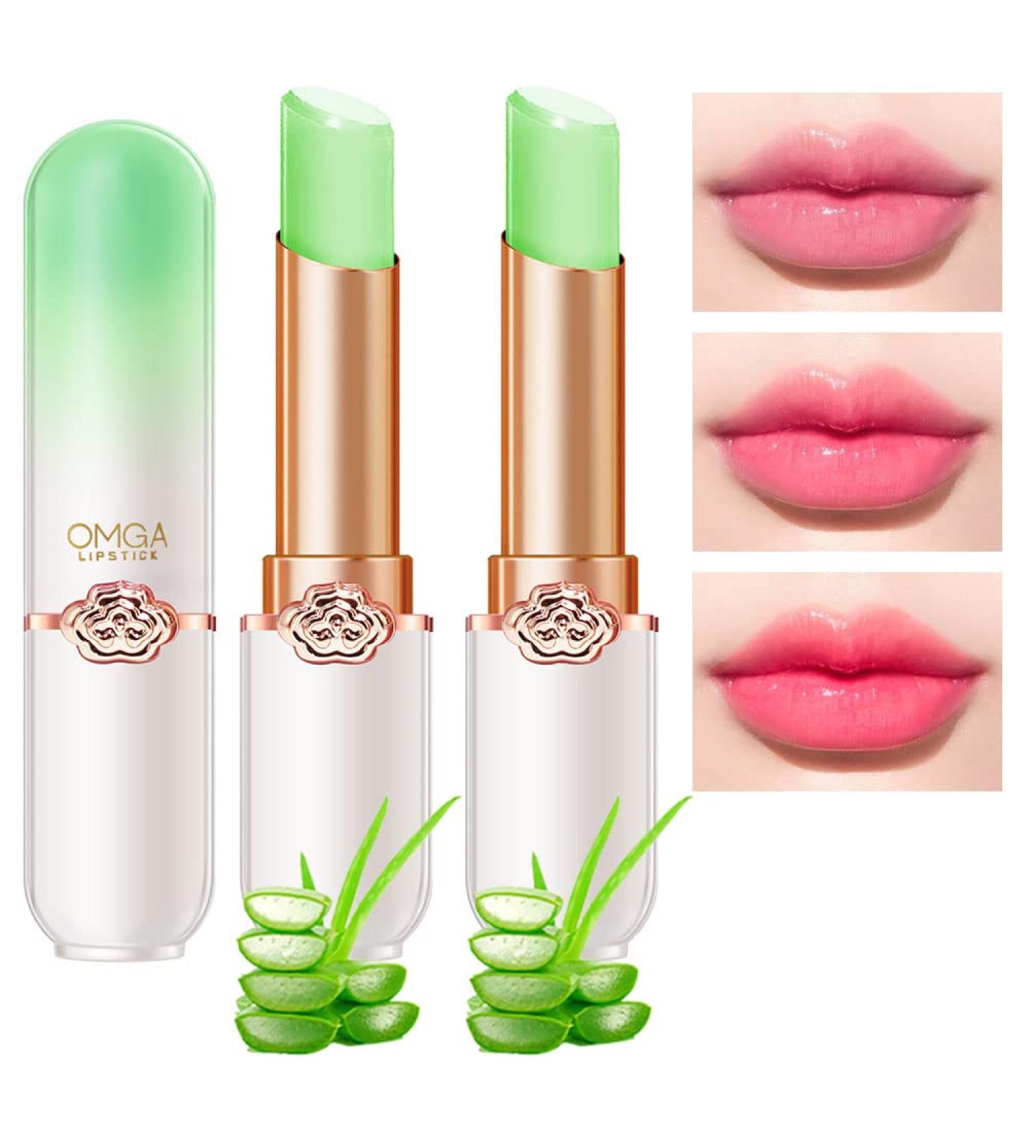 BINGBRUSH Aloe Vera Color Changing Lipstick Queen PH Mood Long Lasting Set - Moisturizing Lip Gloss & Balm Tinted Magic Stain for Women - 2 Count - Buy Online on GoSupps.com