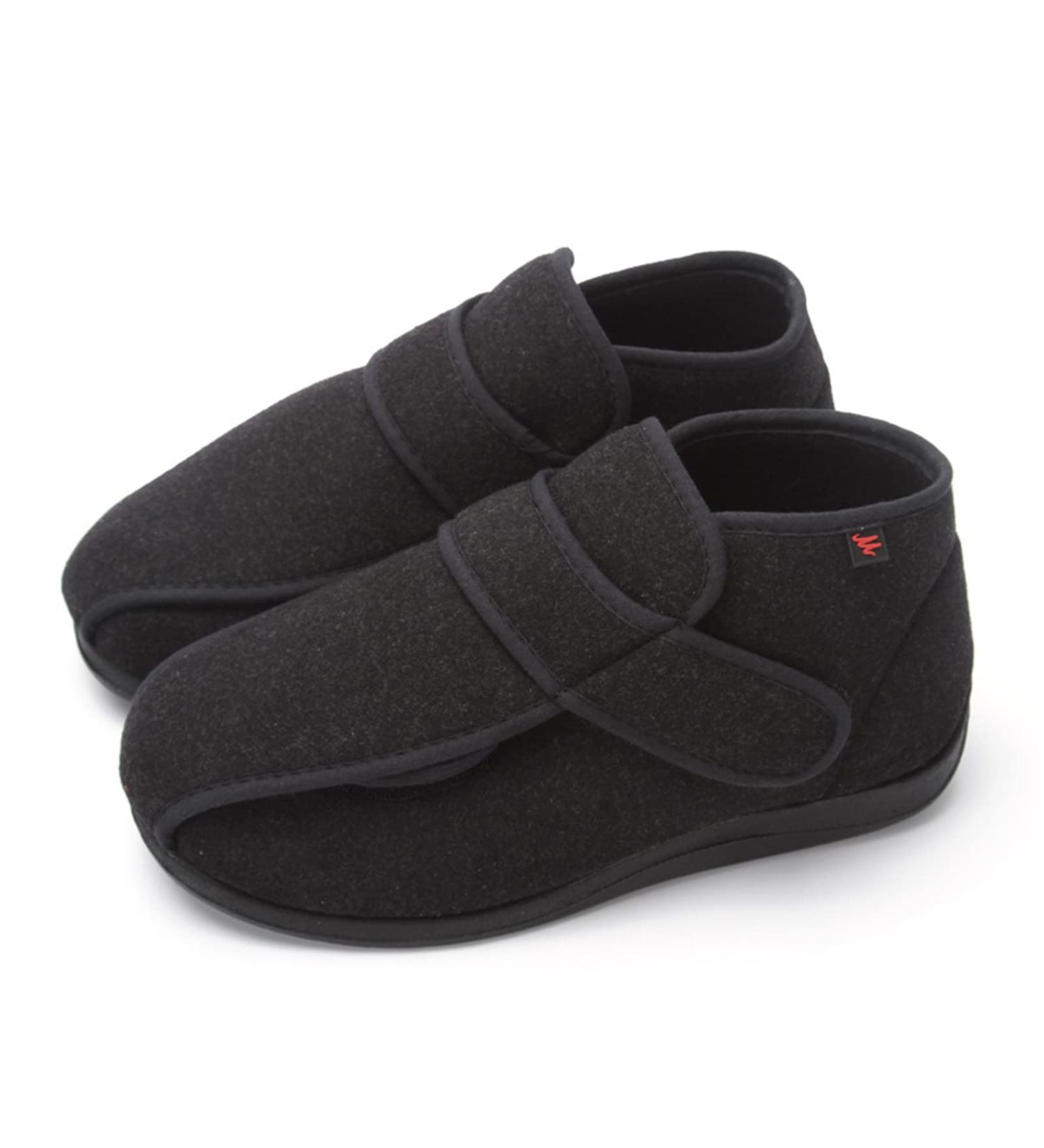 Women's Diabetic Slippers - Adjustable Arthritis Recovery Sandals for Swollen Feet - Extra Wide Eldery Shoes - Size 8 Black - Buy Online on GoSupps.com