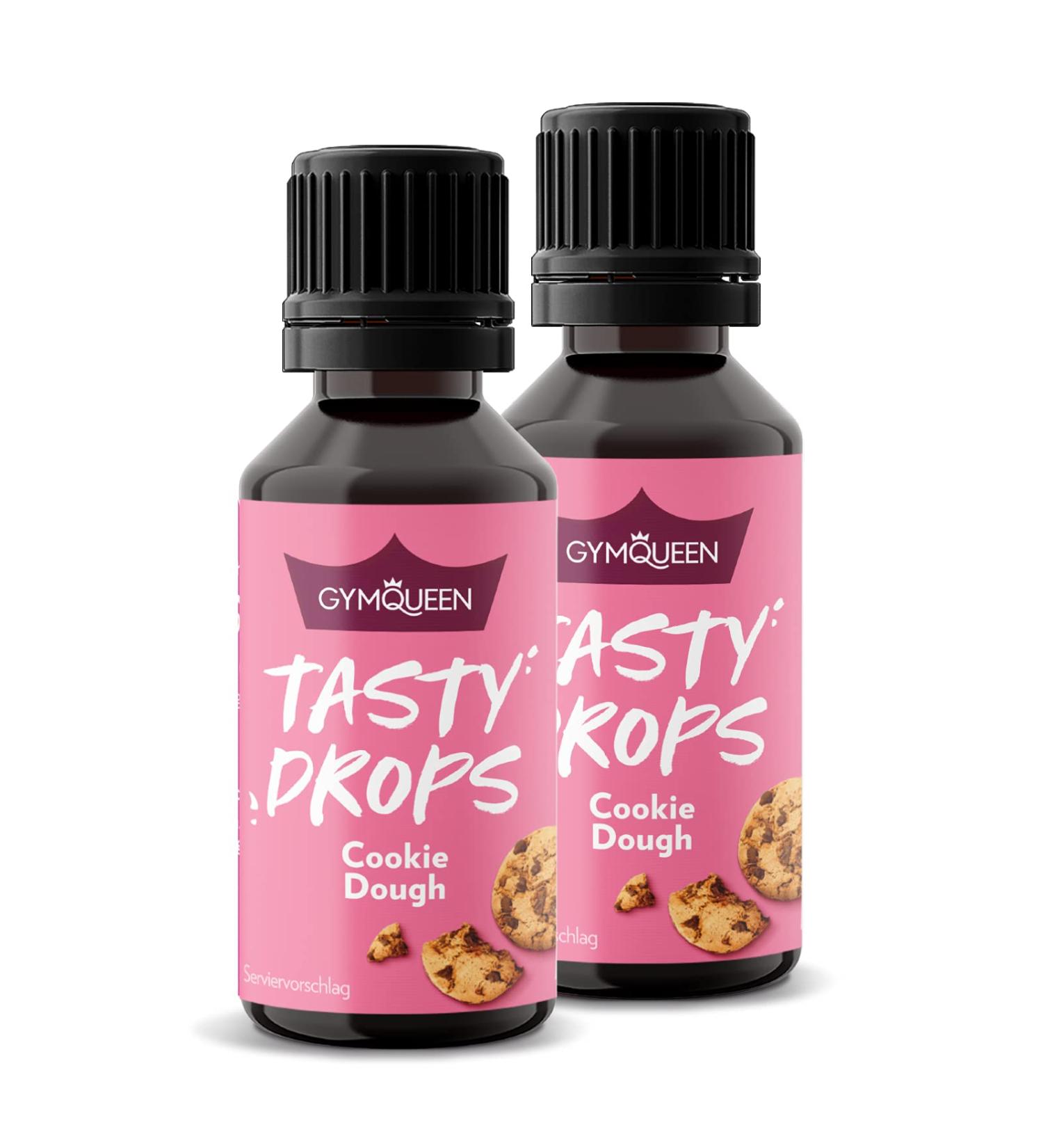 Buy GymQueen Tasty Drops Cookie Dough - Zero Calorie Flavour Drops (2x30ml) - International Shipping - Buy Online on GoSupps.com