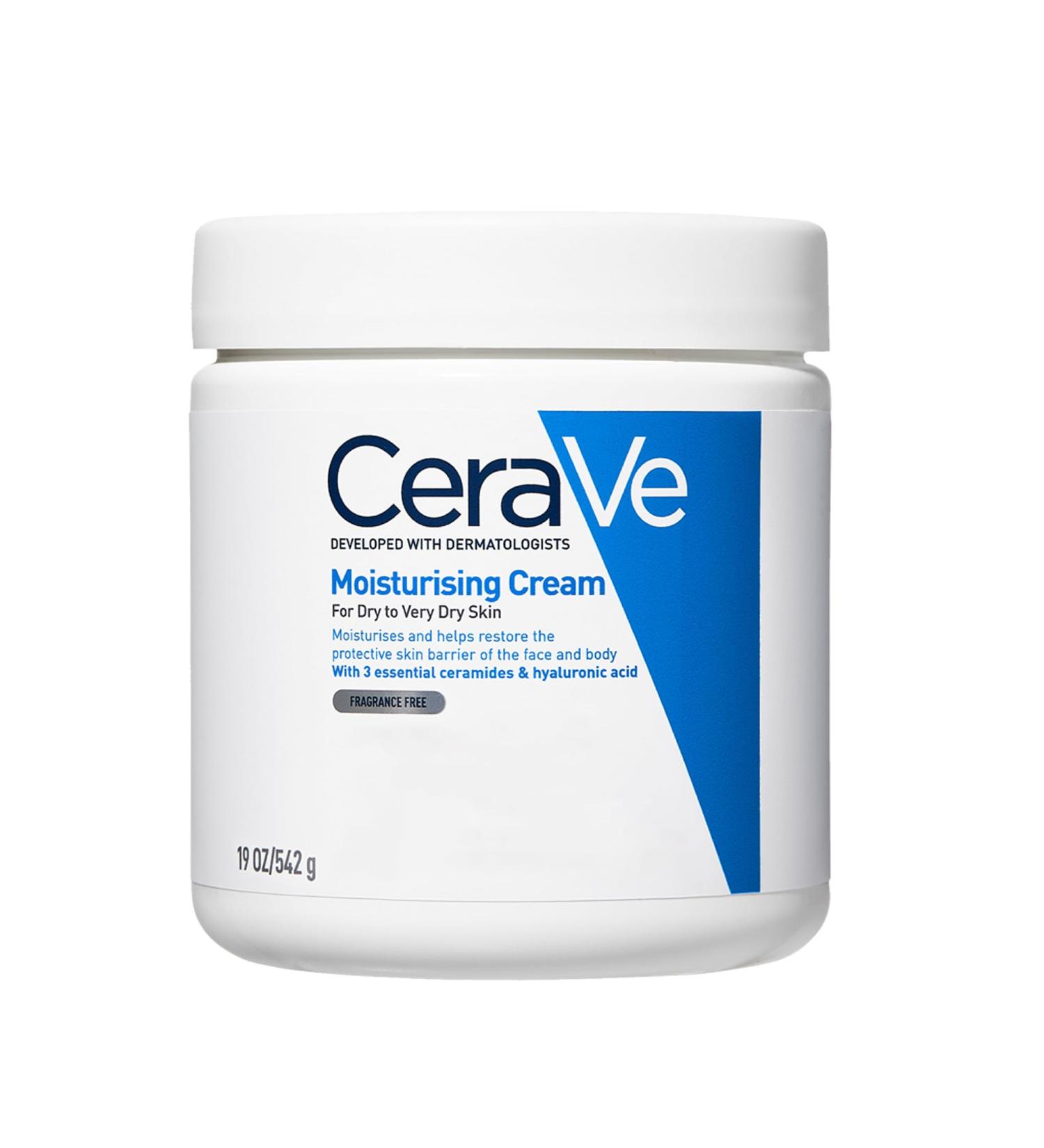CeraVe Moisturising Cream 562ml for Dry to Very Dry Skin with Hyaluronic Acid and Ceramides - Buy Online on GoSupps.com