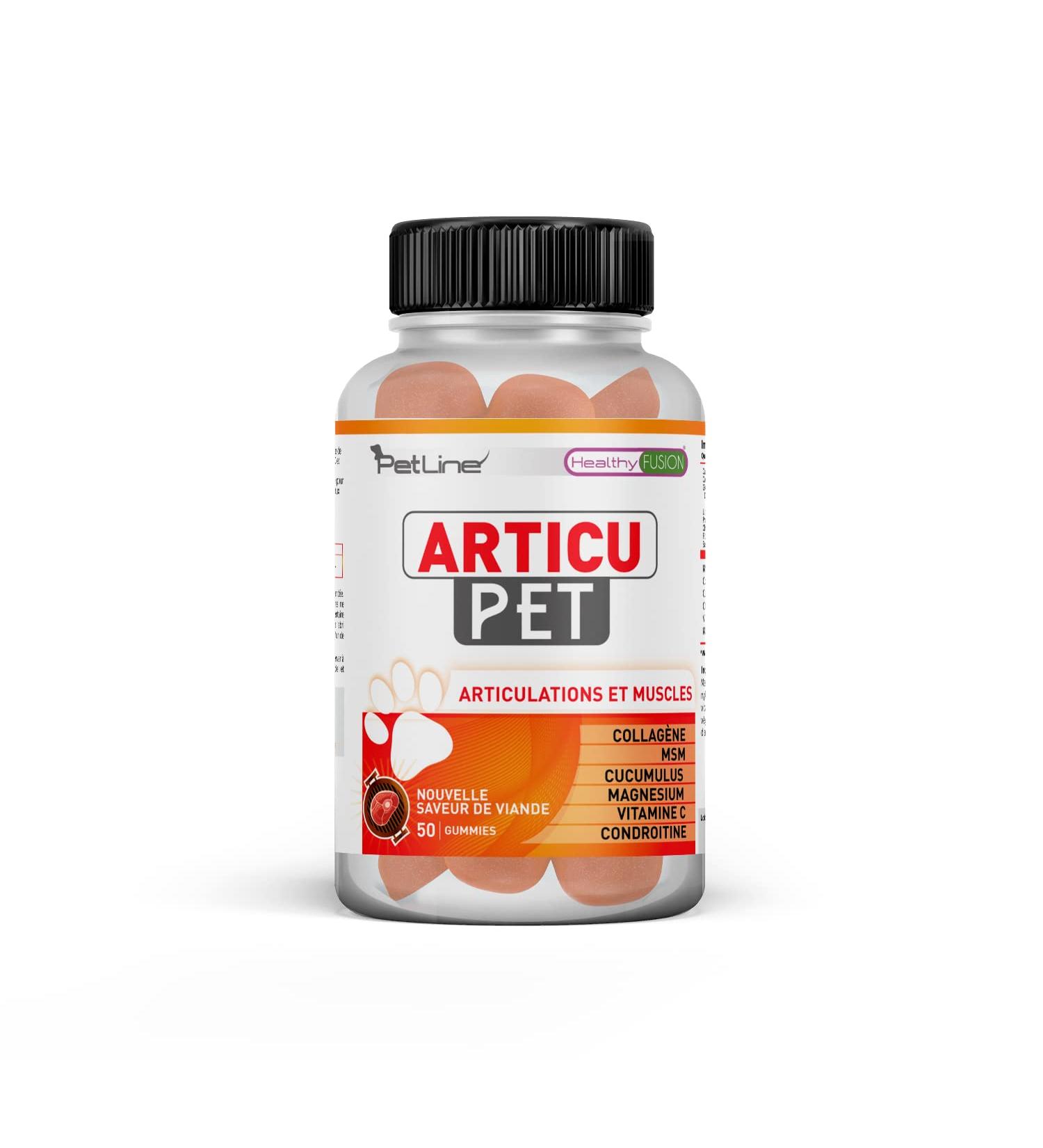 Anti-inflammatory for dogs and cats | With collagen + turmeric + chondroitin and magnesium to regain their energy | Fights pain and inflammation in your pet | 50 units sugar-free - Buy Online on GoSupps.com