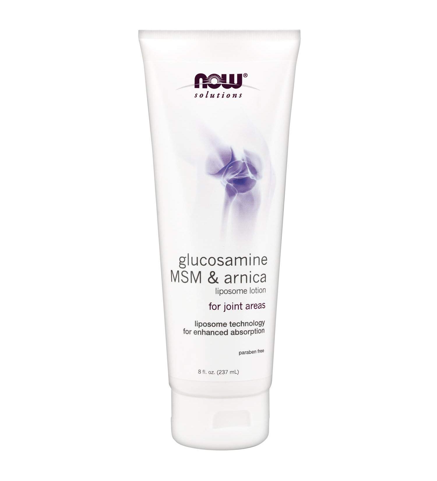 Now Foods Glucosamine MSM & Arnica Liposome Lotion 8 fl oz - Joint Relief & Muscle Recovery - Buy Online on GoSupps.com