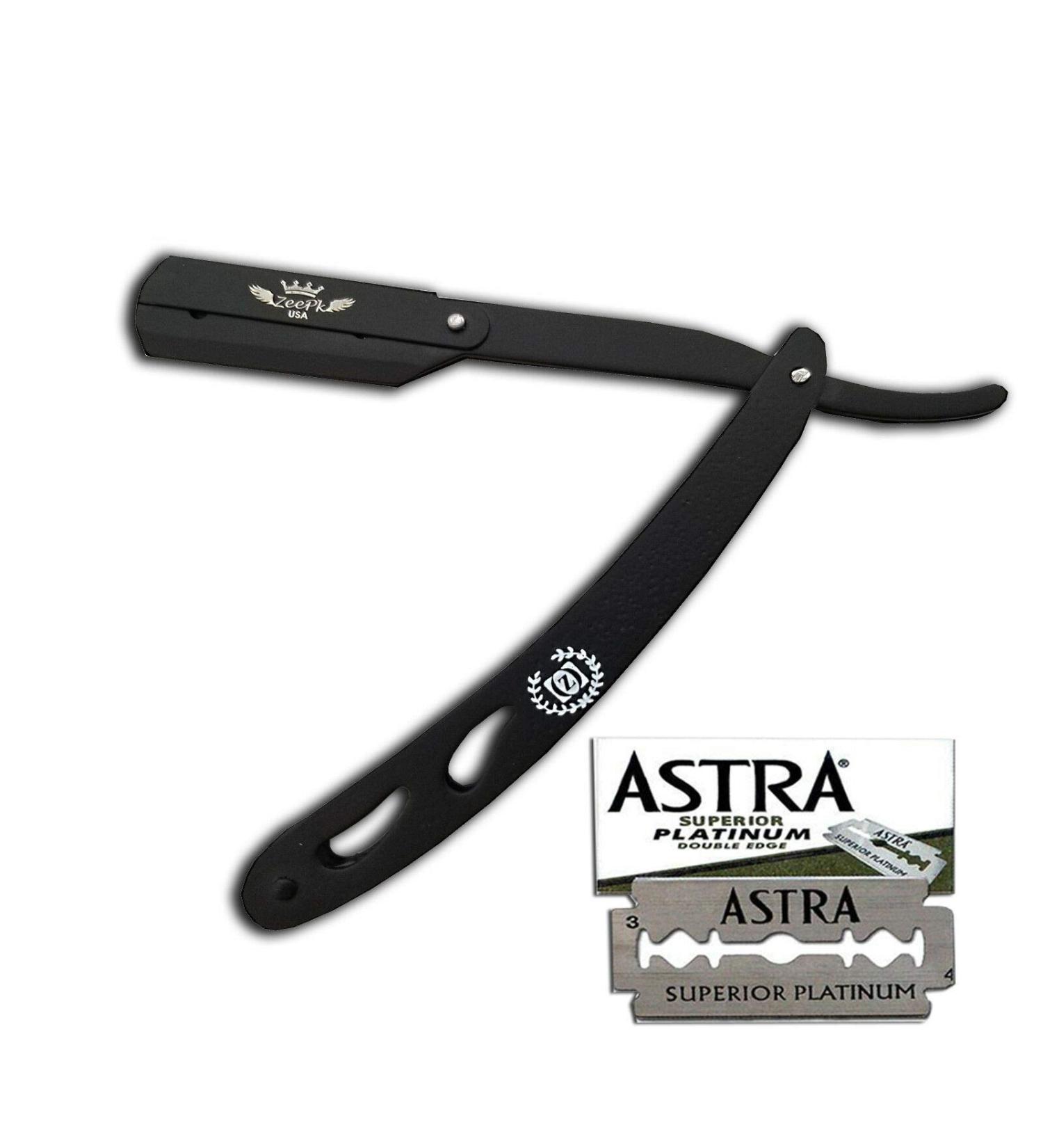 SRX Heavy Duty Stainless Steel Barber Razor | 5 FREE Super Stainless Blades | Professional Shaving Tool by Liberty Supply - Buy Online on GoSupps.com