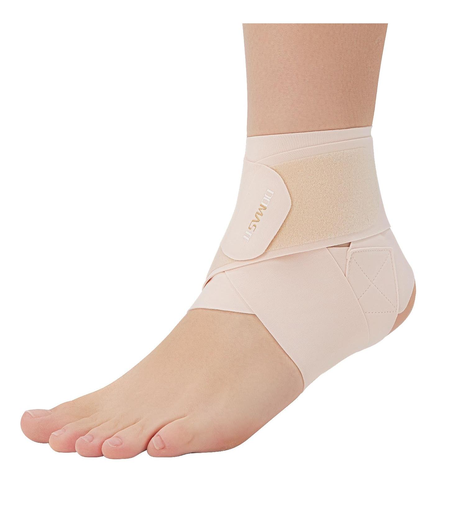 Ultra Thin Ankle Wraps - Adjustable Ankle Brace for Men & Women | Support for Sprains Tendinitis & Sports | Pack of 1 in Misty Rose - Buy Online on GoSupps.com