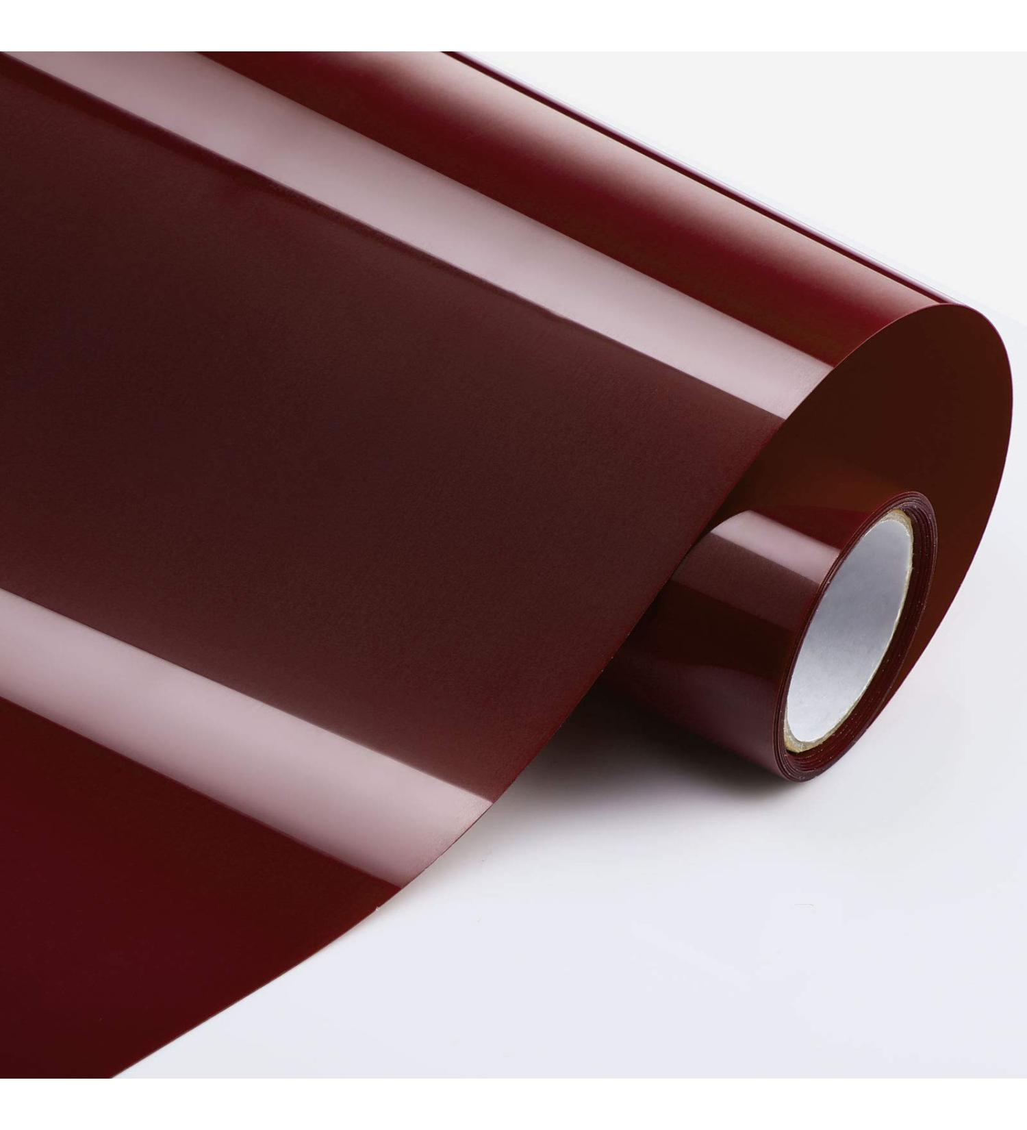 Maroon 12x5' Iron On Heat Transfer Vinyl Roll for T-Shirts, Hats, Clothing - HTV for Cameo, Heat Press Machines & Sublimation - Buy Online on GoSupps.com