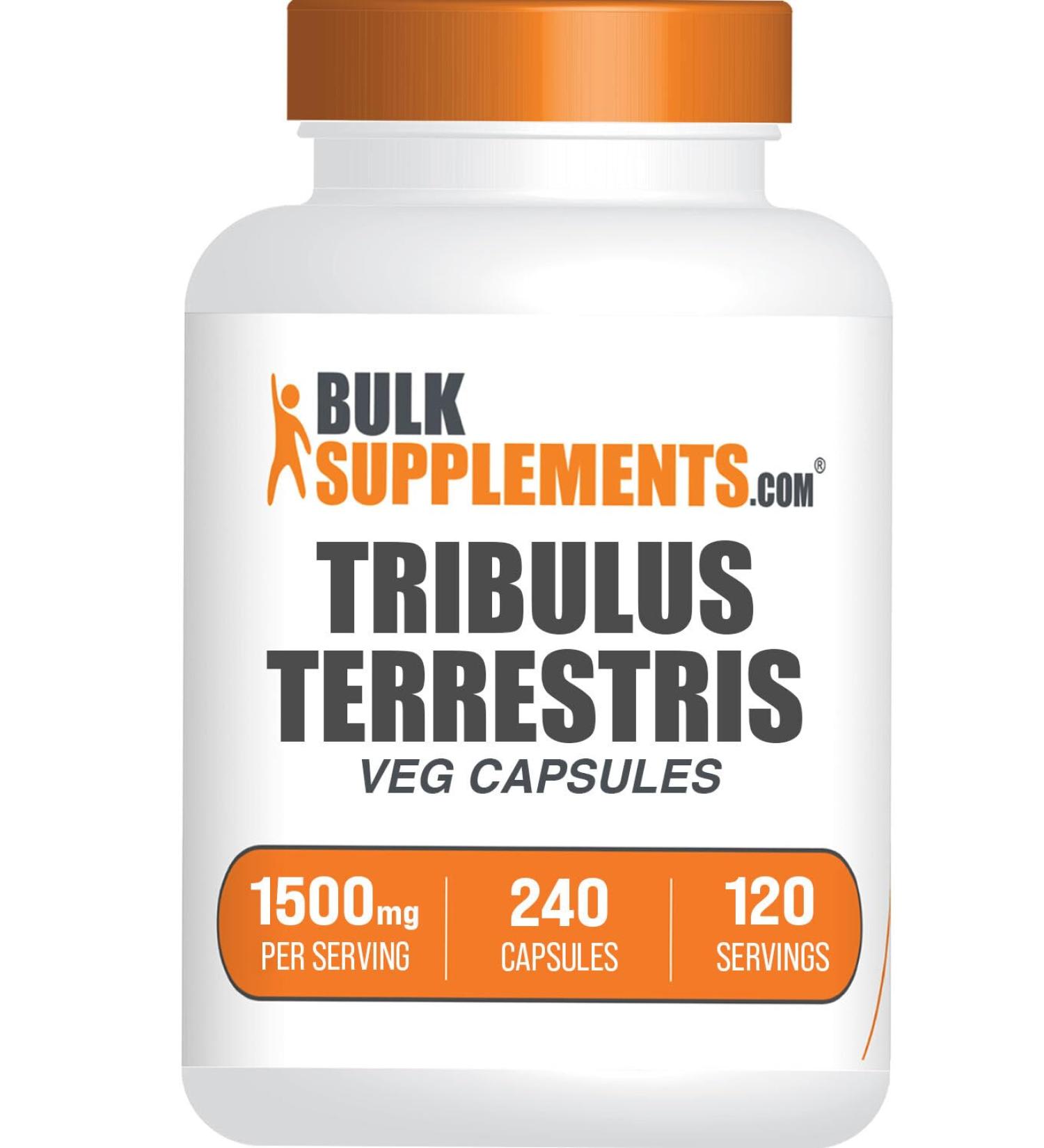 BulkSupplements.com Tribulus Terrestris Capsules - Herbal Supplement Tribulus Terrestris 1500mg - Gluten Free 2 Capsules per Serving 240 Count (Pack of 1) - Buy Online on GoSupps.com