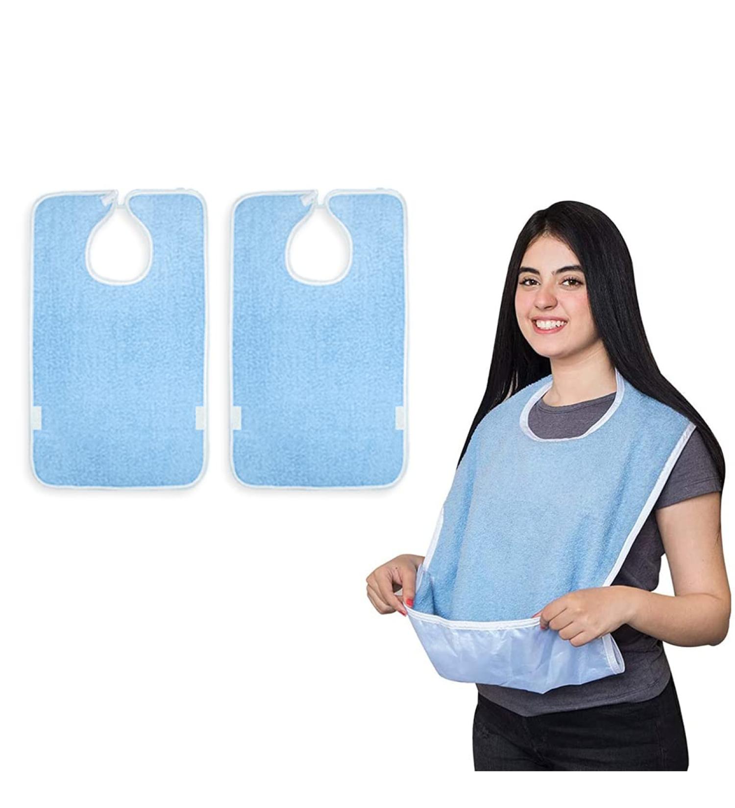 Avalon Waterproof Adult Bibs for Elderly Men and Women - Pack of 2 | Senior Citizens Clothing Protector - Buy Online on GoSupps.com