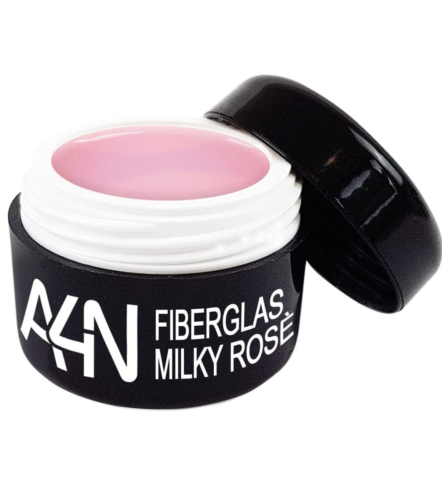 Fiberglass UV Gel modeling gel with fiberglass strips extremely stable 15ml (MILKY ROS )