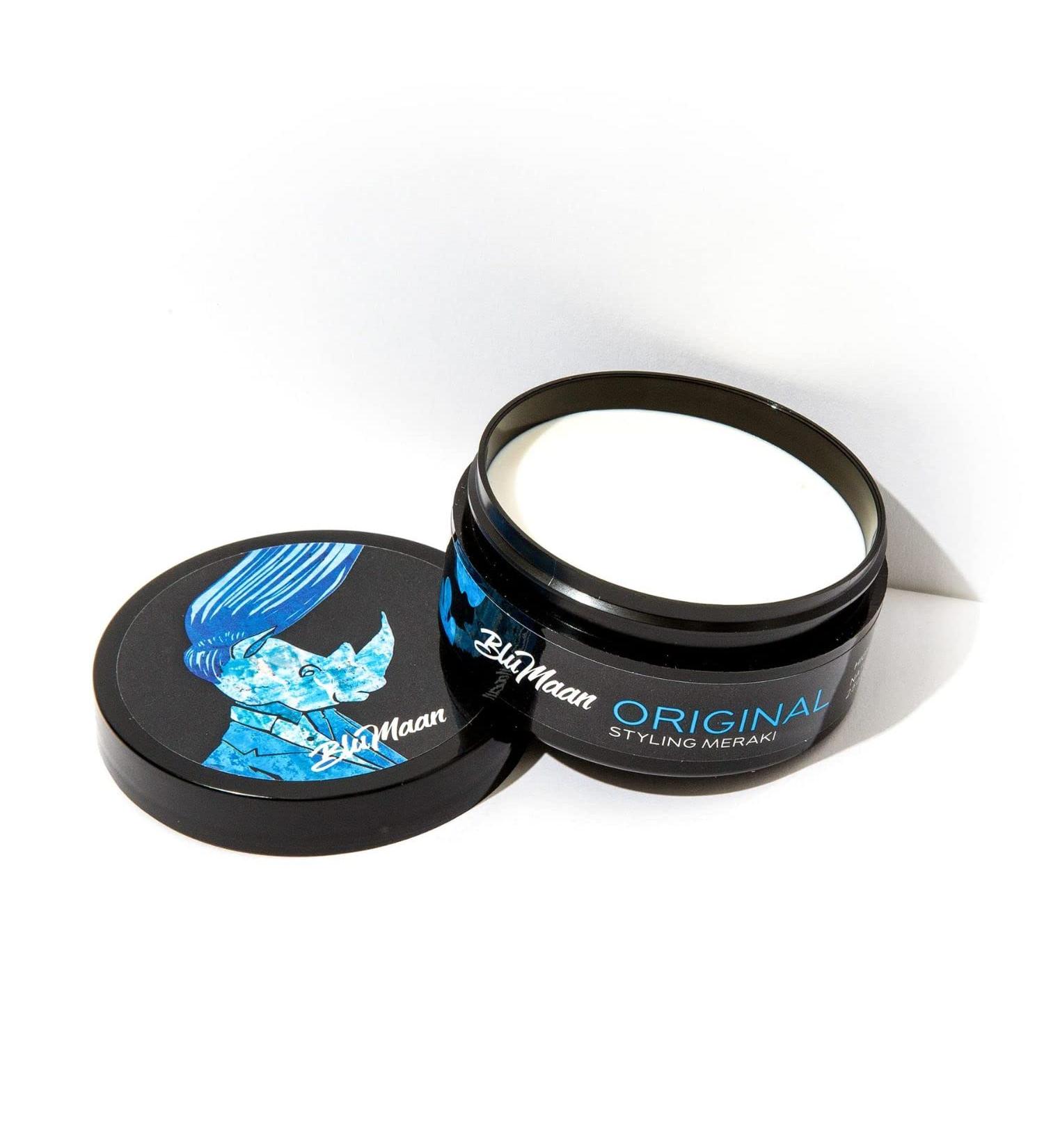 BluMaan Original Meraki Men's Hair Wax 2.5 oz - Matte Finish, High Hold - Pre or Post-Styler for All Hair Types - Buy Online on GoSupps.com