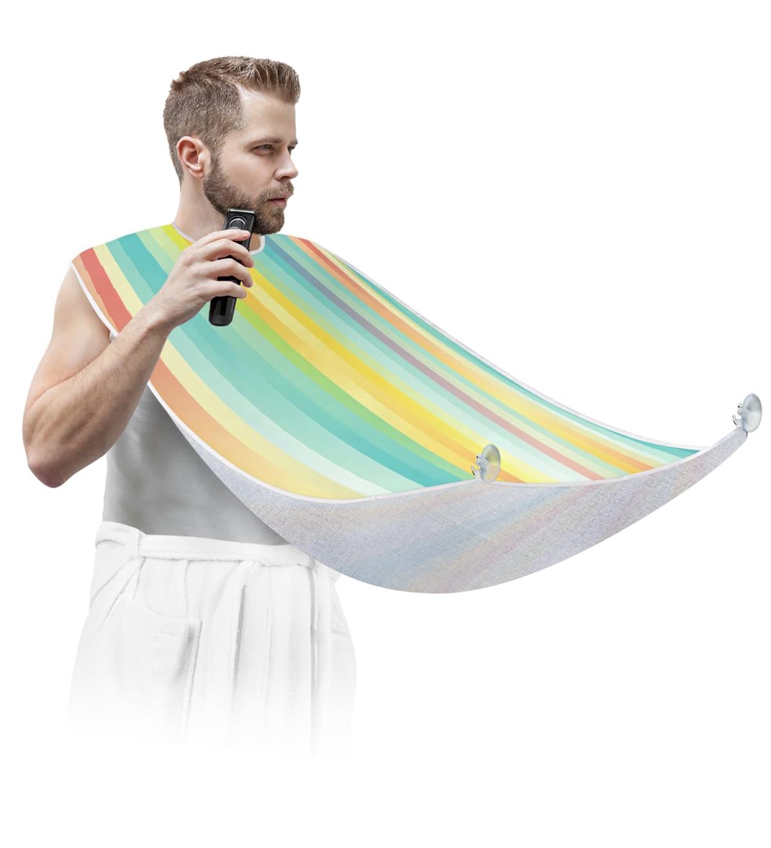 Little Green Leaf Beard Bib Apron Hair Catcher for Men | Perfect Father's Day & Christmas Gift for Dad or Husband - Buy Online on GoSupps.com