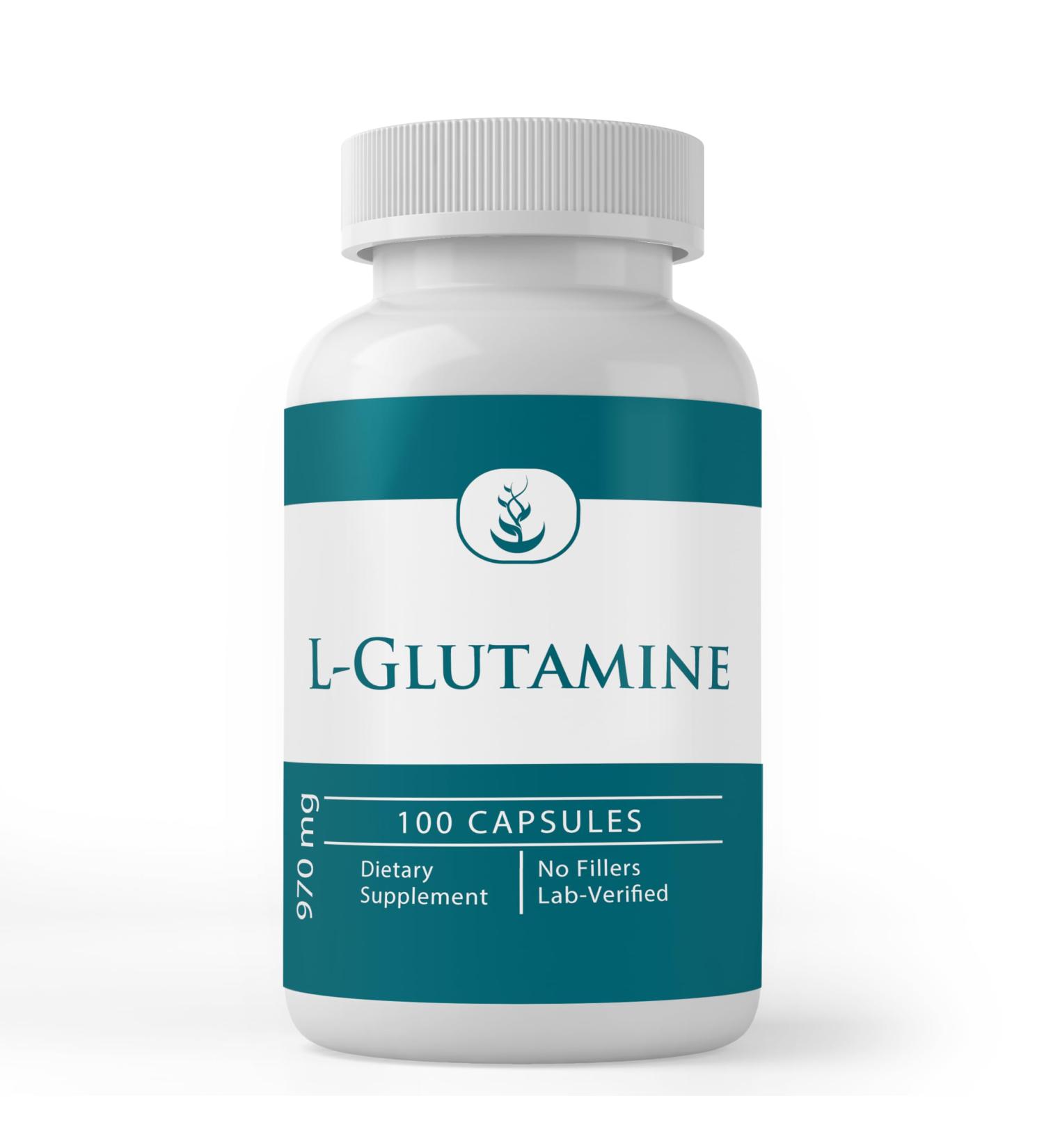 Pure Original Ingredients L-Glutamine - Non-GMO Gluten-Free Amino Acid Supplement (100 Capsules) - Naturally Sourced 1 Count - Buy Online on GoSupps.com