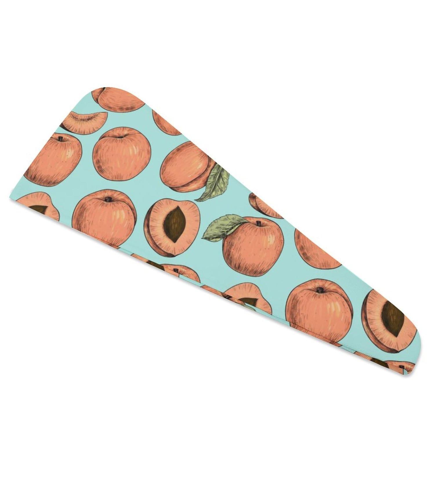 Super Absorbent Apricots Microfiber Hair Towel Wrap for Women | 10x26 Inch Hair Turban with Button | Fast International Shipping - Buy Online on GoSupps.com