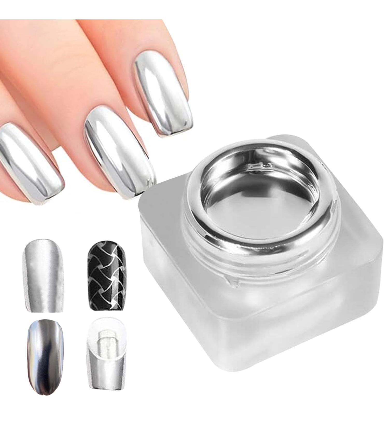  Qfdiwr Metallic Nail Gel | Mirror Design Gel - UV/LED Mirror Art Painting Decoration for At-Home Manicures Beginners Creative Design - Buy Online on GoSupps.com