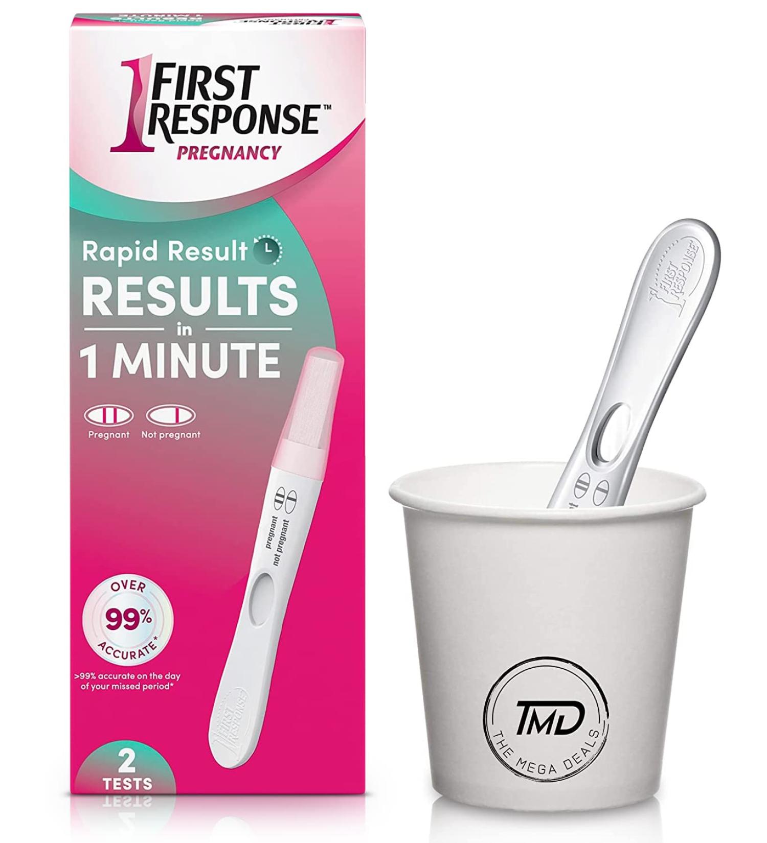 First Response Early Pregnancy Test 2 Strips and 2 Urine Cups - Mega Deals 4 Piece Set - Buy Online on GoSupps.com