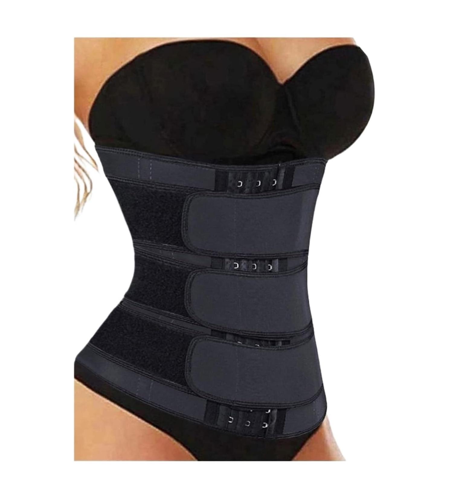 HKDYWTNB Back Brace Lumbar Support Lumbar Brace Waist Trainer Shaperwear Tummy Control Slimming Fat Burning Waist Belt XXXXX-Large Black - Buy Online on GoSupps.com