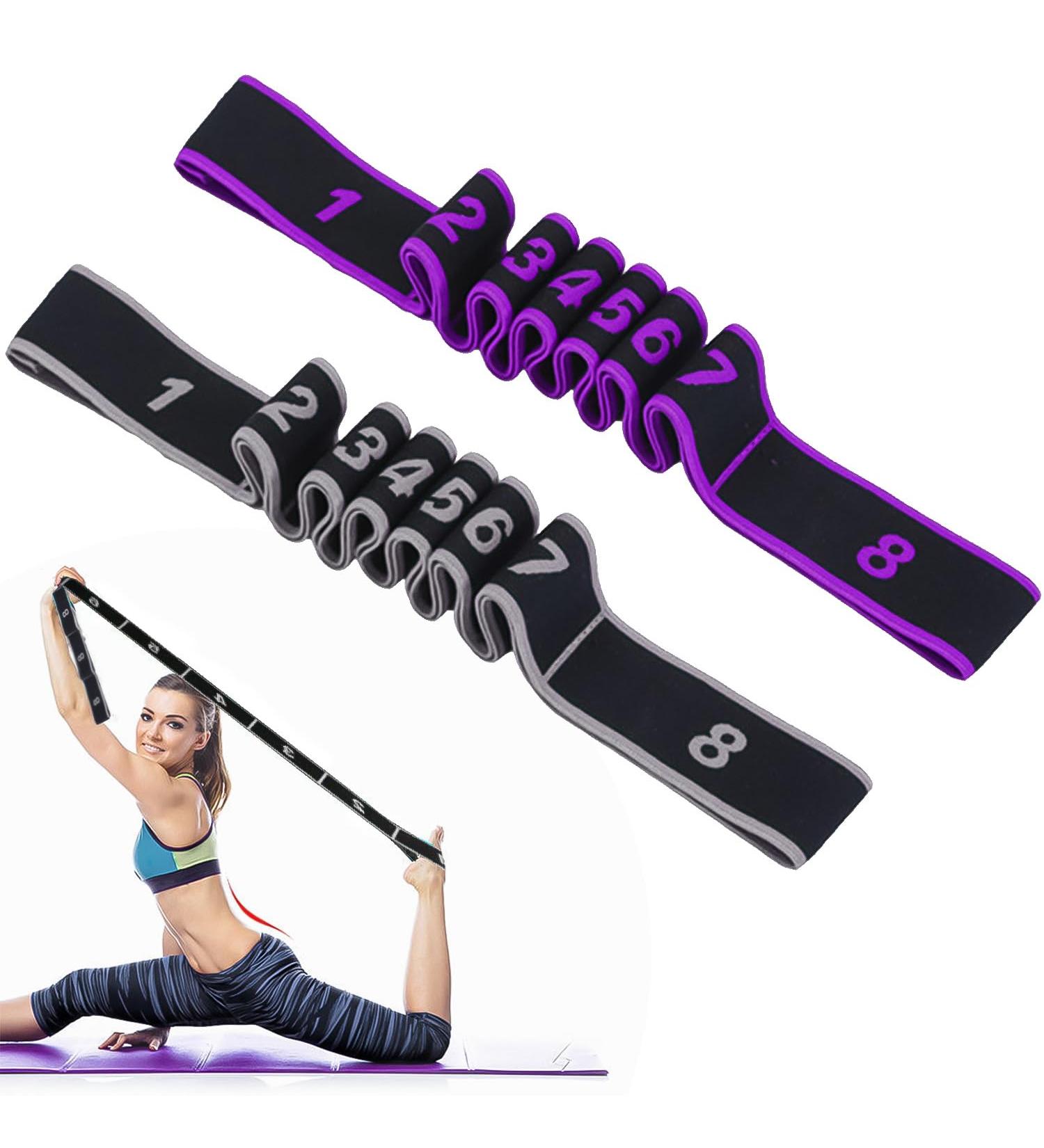 2 Pack Resistance Tapes with Loops | Highly Elastic Fitness & Yoga Straps | Stretch Belt for Exercise & Dance Training - Buy Online on GoSupps.com