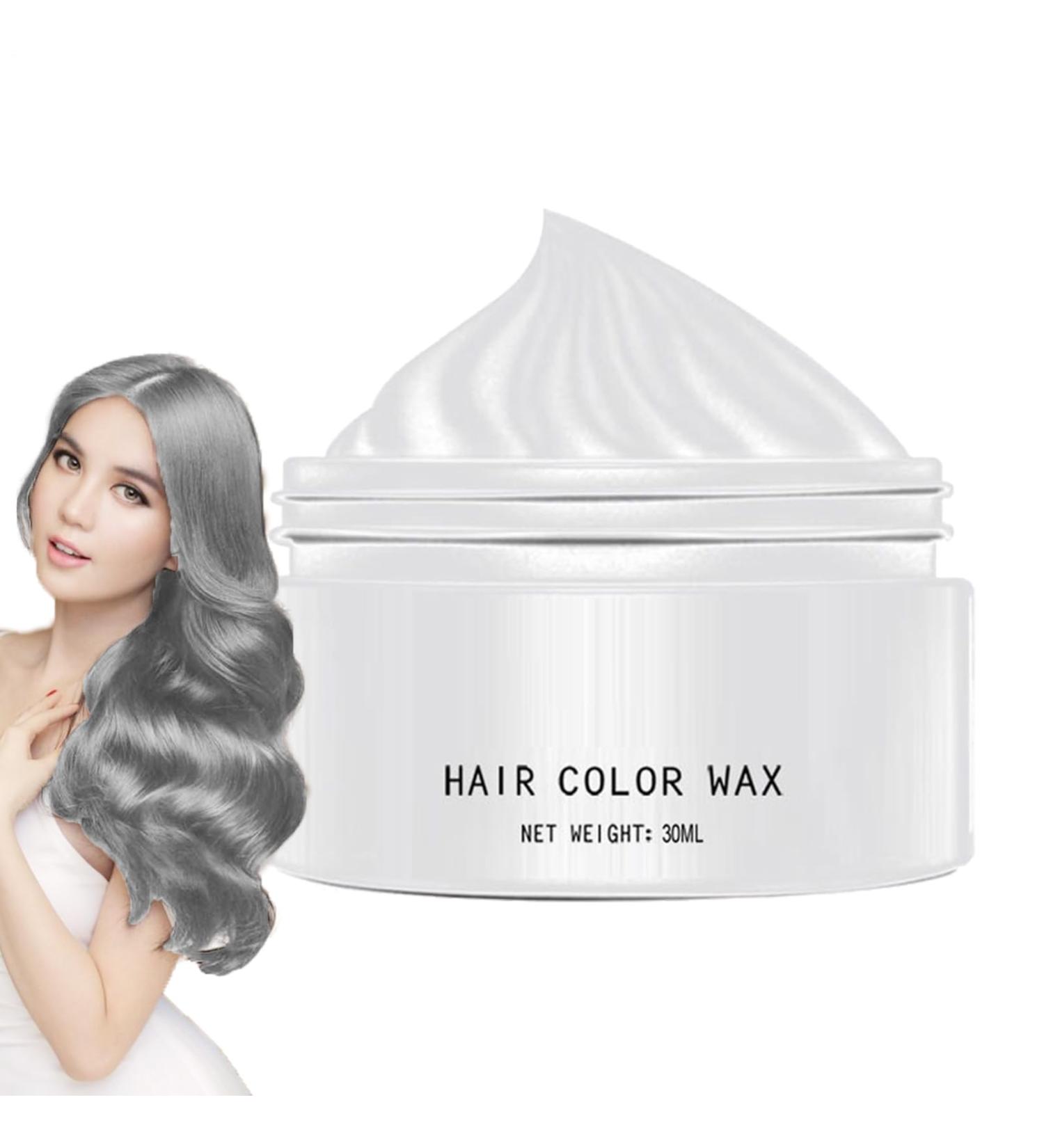 xowwyue Temporary Hair Colors Wax 30ml Temporary Color Wax Washable Styling Cream for Everyone Party Cosplay Halloween White A - Buy Online on GoSupps.com