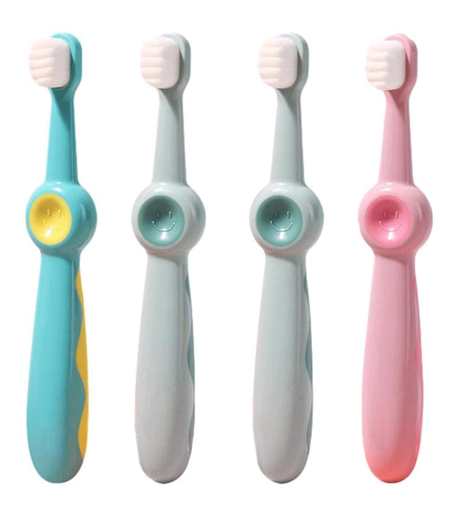 Soft Micro Nano Toothbrush for Kids - 10 000 Bristles | Portable 2-Pack Gift for Ages 1-12 | International Shipping Available - Buy Online on GoSupps.com