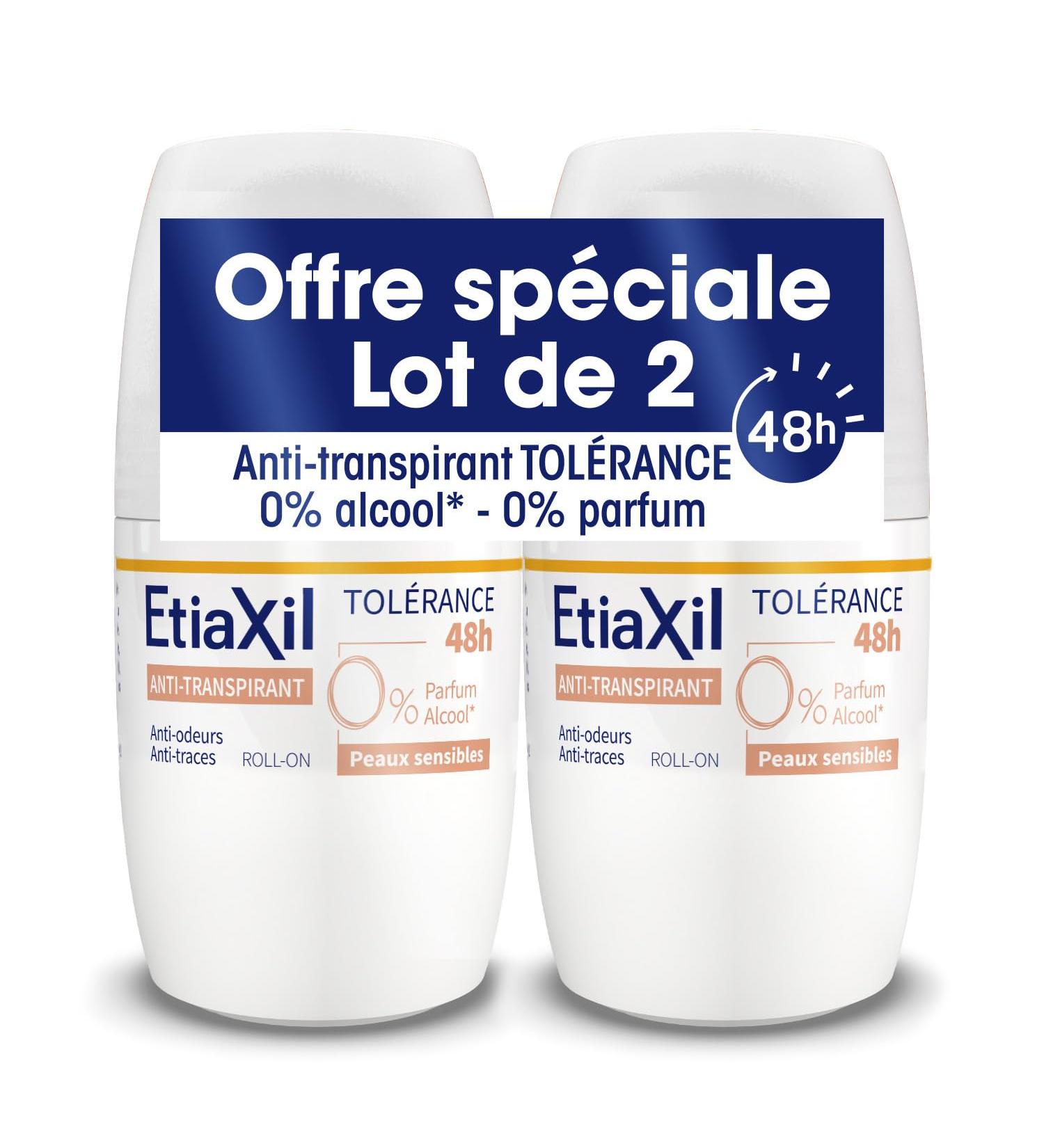 ETIAXIL - Antiperspirant - Moderate Perspiration - Armpits - Tolerance - Roll-on - 50 ml - pack of 2 - Buy Online on GoSupps.com