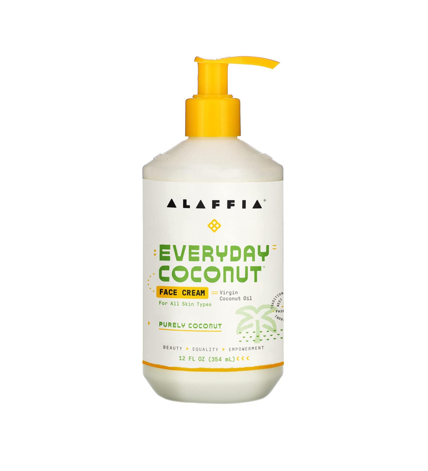 Buy Alaffia Purely Coconut Night Cream with Coconut & Kpagnan Butter - 12 fl oz (354 ml) for Deep Hydration - Buy Online on GoSupps.com