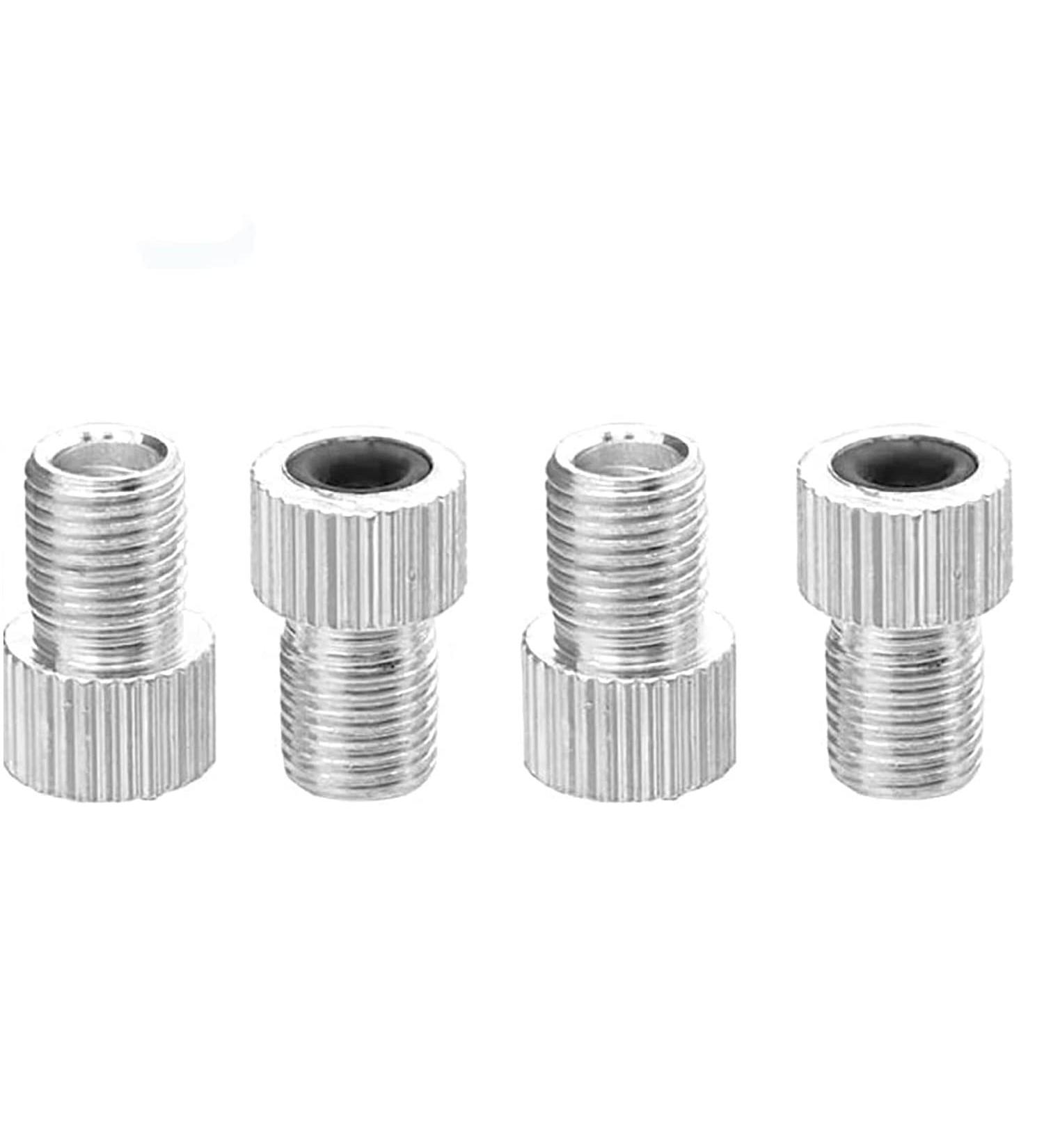 4PCS Presta to Schrader Bike Tire Valve Adapters - Aluminum Alloy (Silver) - Buy Online on GoSupps.com