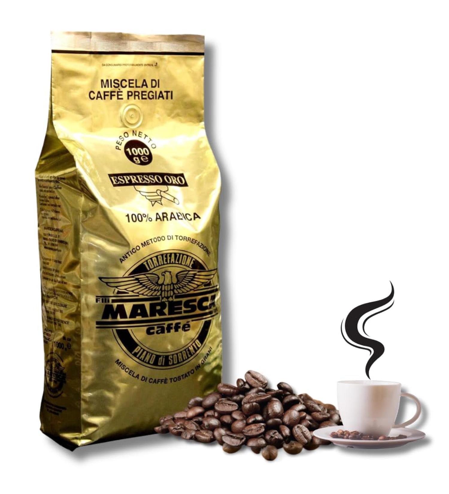 Caf Maresca: le go t de la diff rence. M lange 100% arabica. Paquet de 1 kg de grains de caf  - Buy Online on GoSupps.com