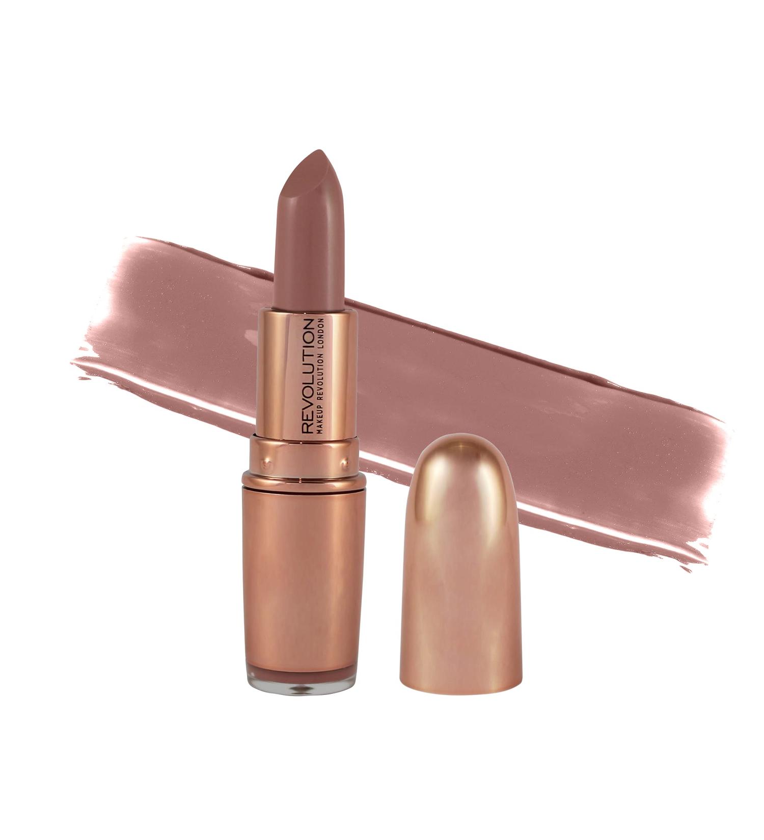 Revolution Rose Gold Nude Lipstick Chauffeur - Buy Internationally | Long-lasting Hydrating Color - Buy Online on GoSupps.com