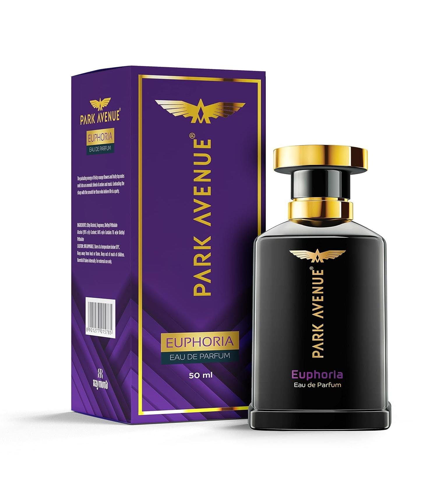 Park Avenu Euphoria Eau De Parfum Men 50Ml (1.69 fl.oz) Long Lasting Liquid Perfume For Men Premium Luxury Fragrance Scent Aromatic Blend Of Amber & Musk Suitable For Every Occasion - Buy Online on GoSupps.com