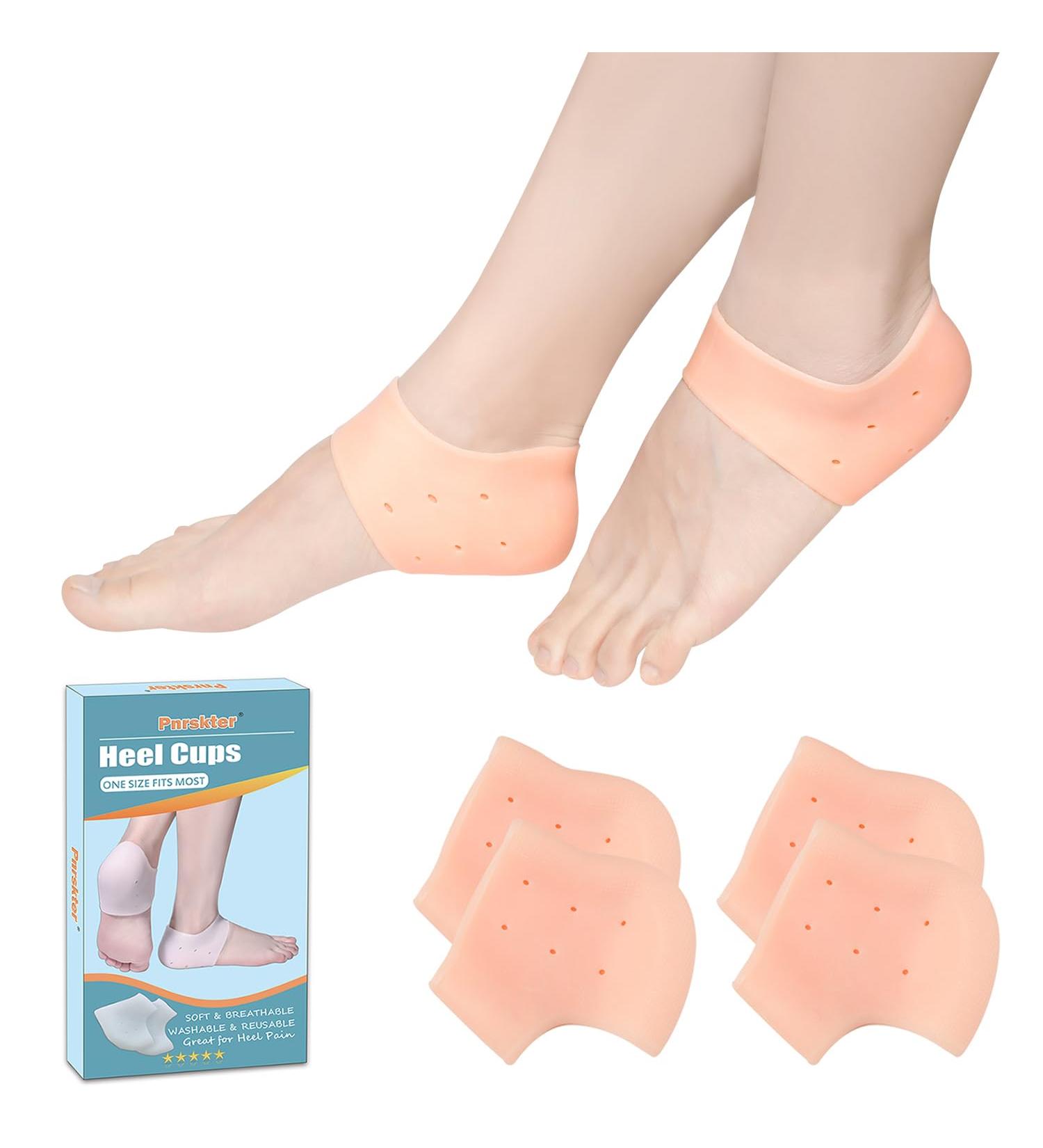 Buy Heeren Cushion 4PC Gel Heel Spur Inserts - Silicone Pads for Heel Pain Relief & Plantar Fasciitis - Comfortable Heel Socks for Cracked Heels (Nude Color) - Buy Online on GoSupps.com