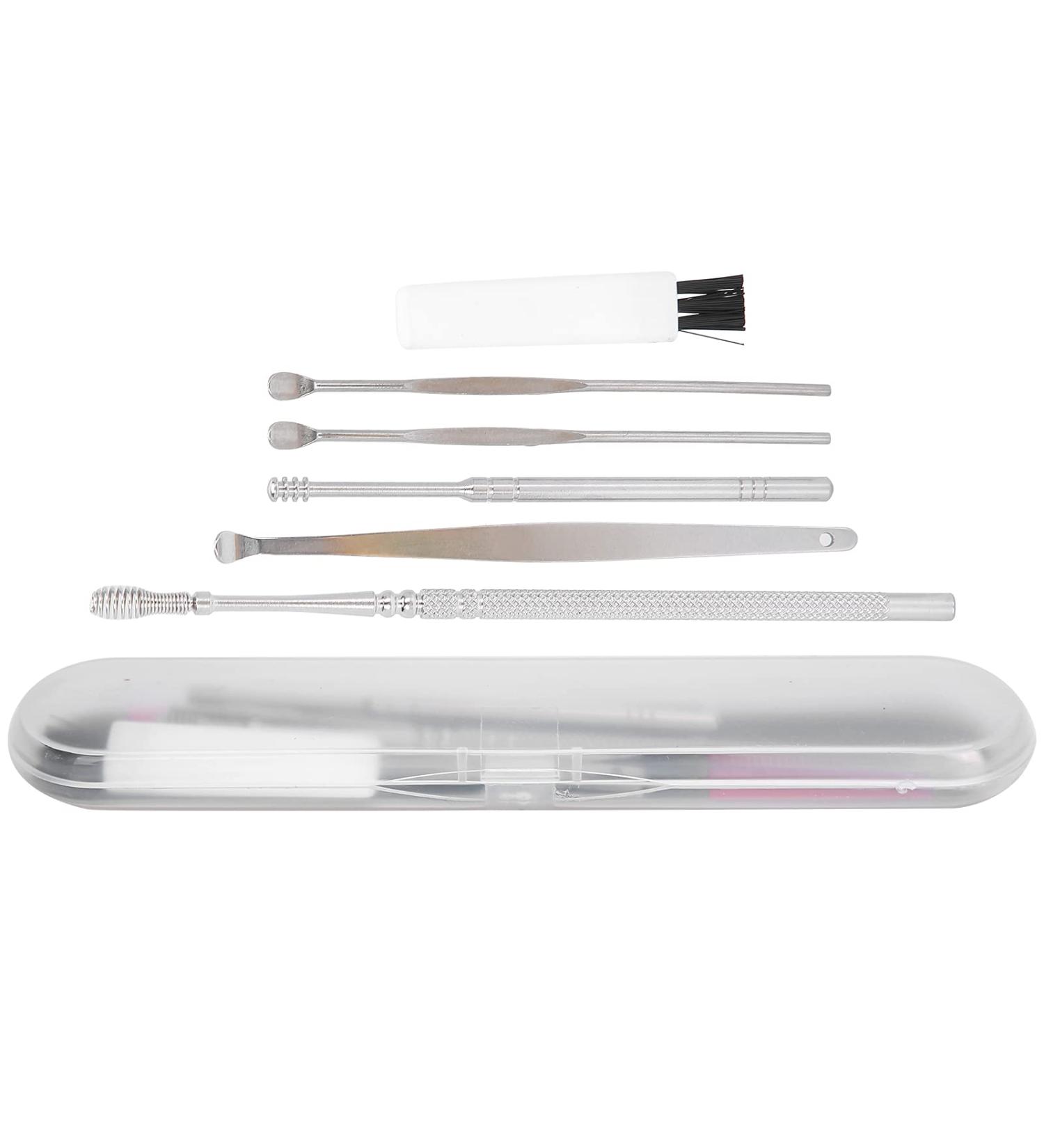 Stainless Steel Ear Wax Removal Tool Set - Spiral Earpick Cleaner for Ear Cleaning - Buy Online on GoSupps.com