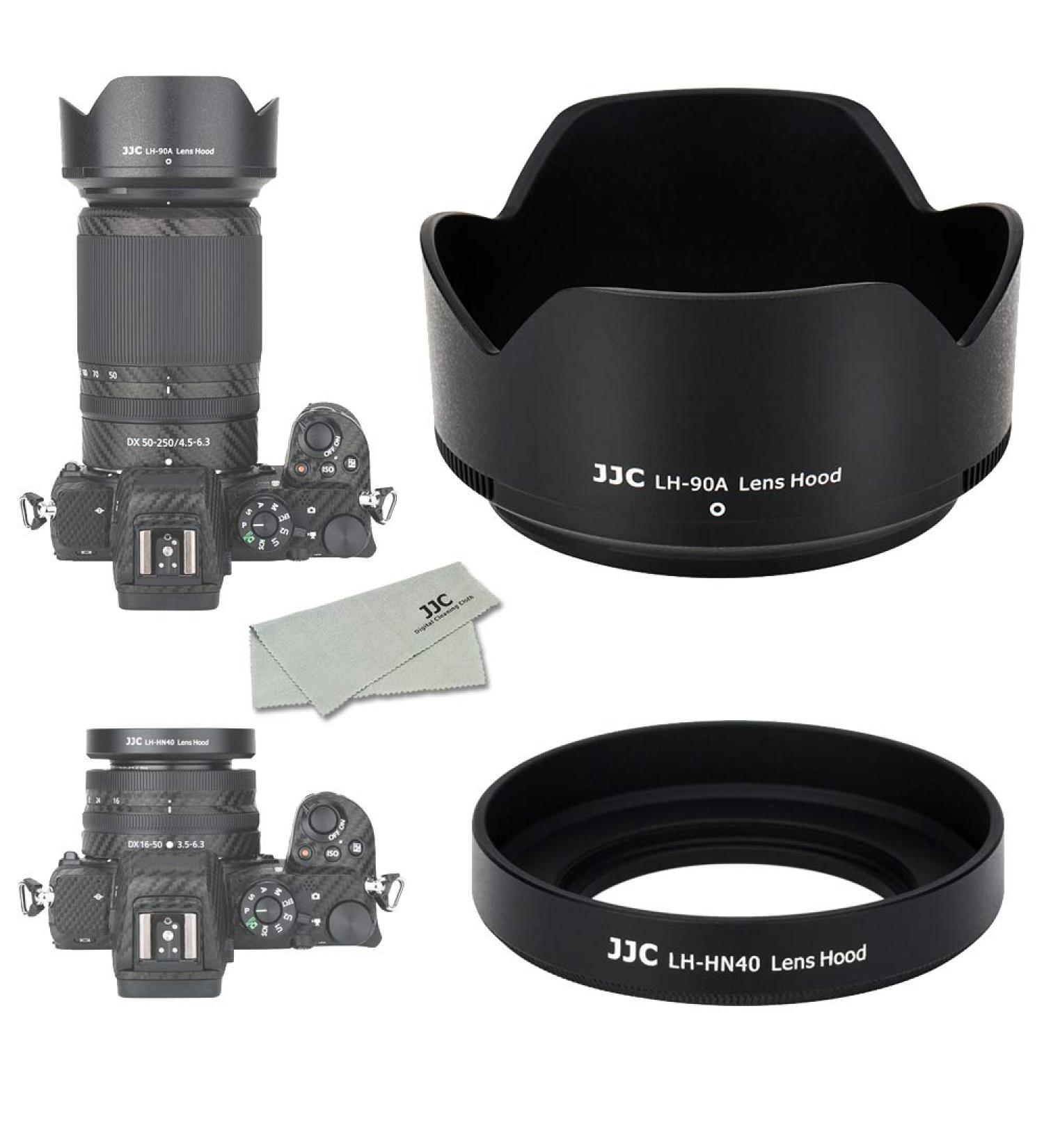 Screw-on + Bayonet Lens Hood for Nikon Z30 Z50 Z fc Dual Lens Kit (16-50mm & 50-250mm), Replaces HN-40 and HB-90A - Buy Online on GoSupps.com