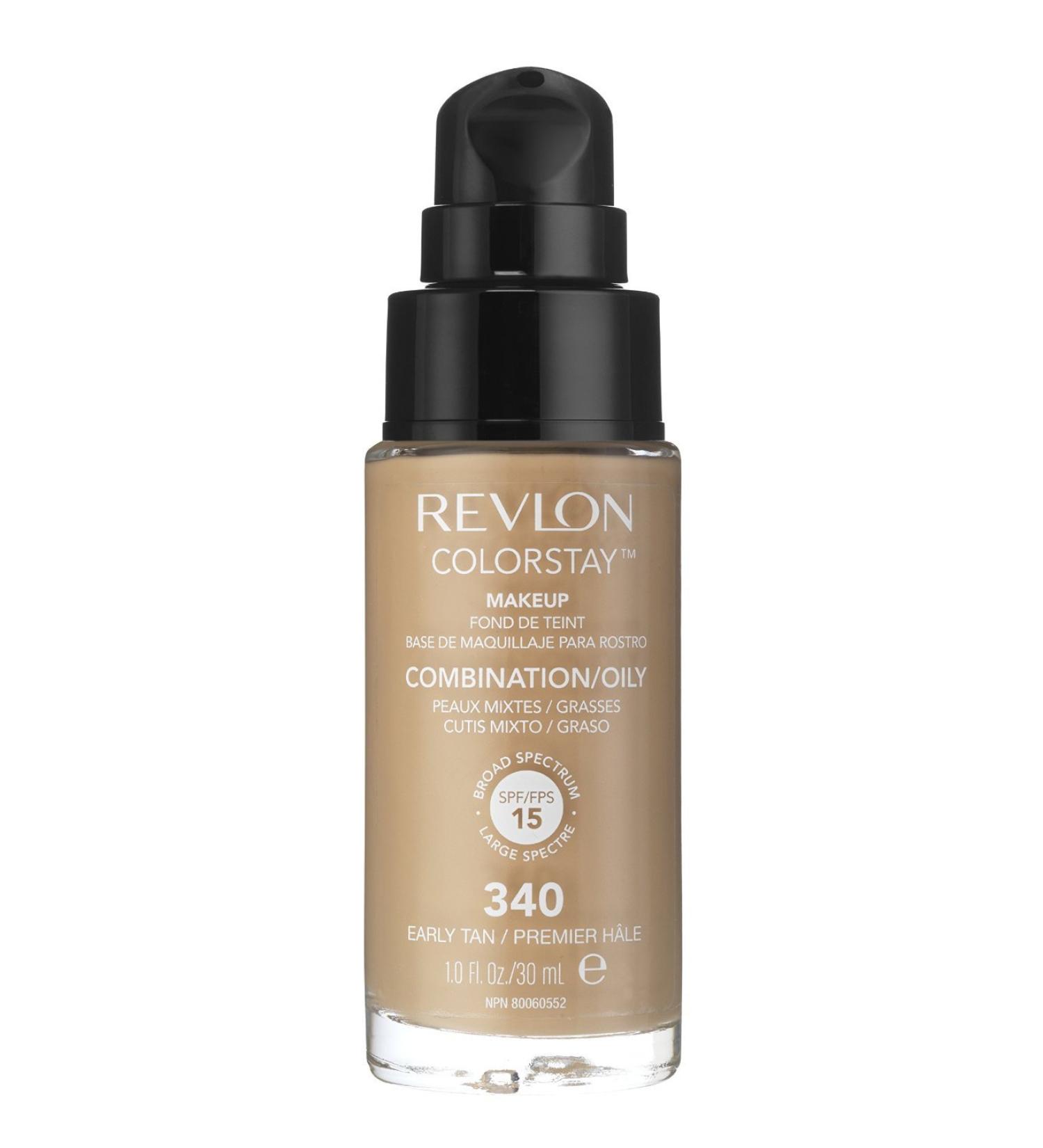 2 x Revlon Colorstay Pump 24HR Make Up SPF15 Comb/Oily Skin 30ml - Early Tan