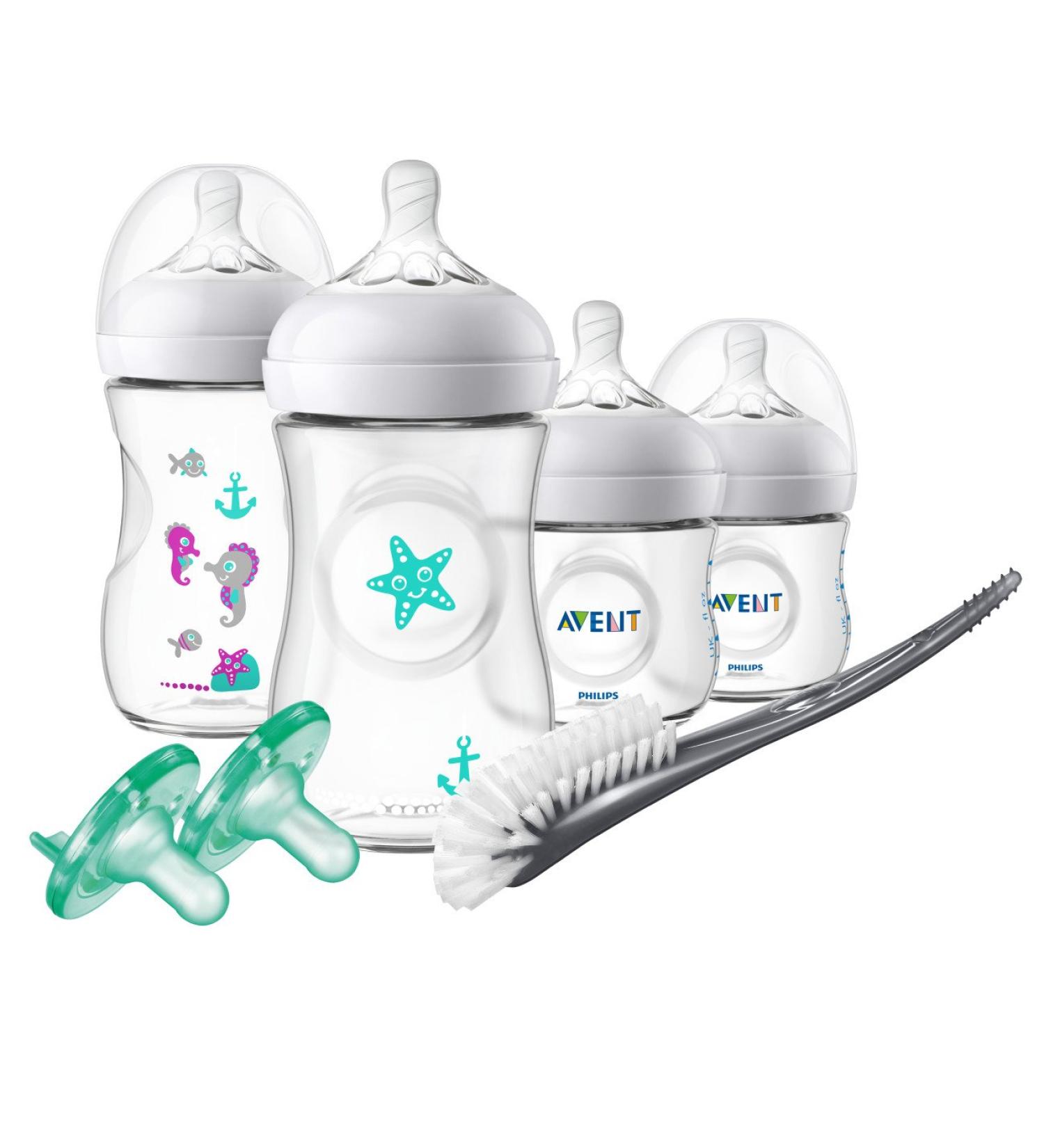 Philips Avent Natural Baby Bottle Gift Set with Seahorse Design - SCD113/37 - Buy Online on GoSupps.com