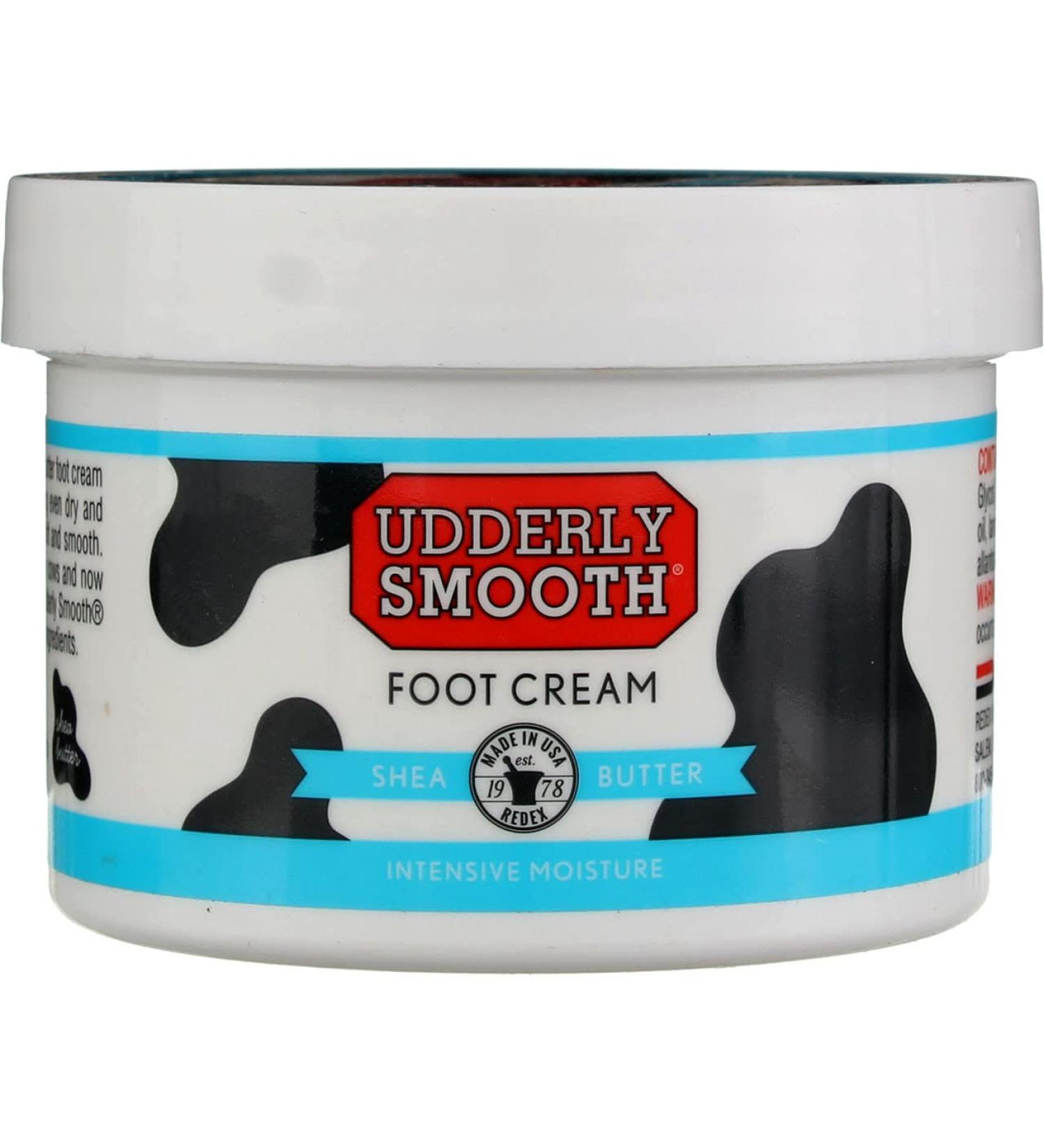 Udderly Smooth Foot Cream with Shea Butter - 8 oz | Best Moisturizer for Dry Feet - Buy Online on GoSupps.com