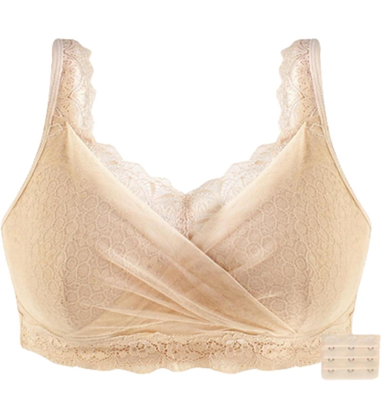 Shop Ghakke Mastectomy Bra - Sexy Pointed Mesh Bralette with Full Coverage & Insert Bags for Post-Op Comfort | Beige Size C 42/95 | International Shipping Available - Buy Online on GoSupps.com
