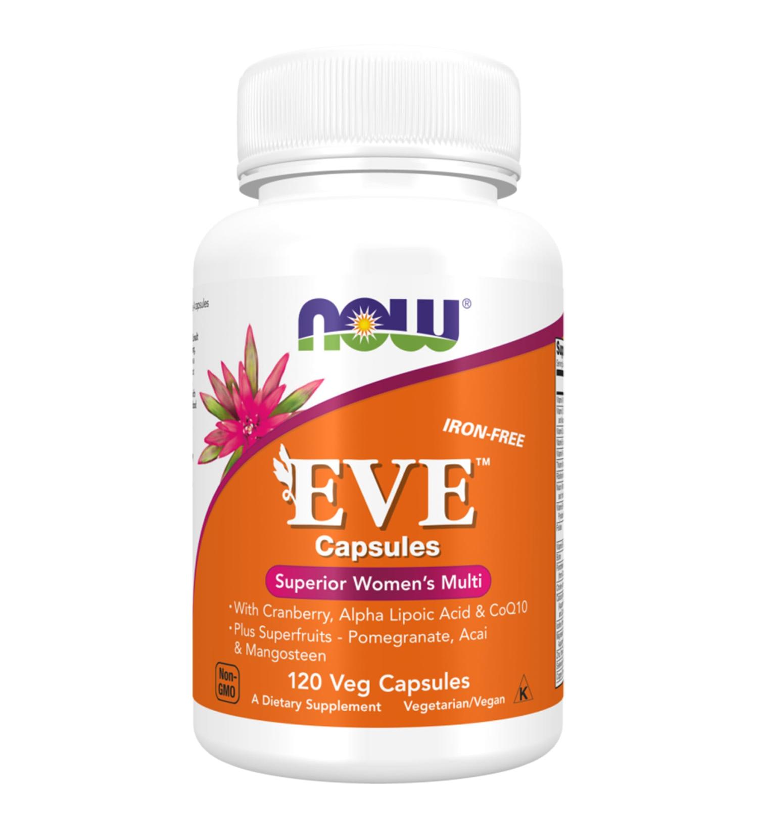 Now Foods EVE Multivitamin for Women 120 Vegan Lab Tested Gluten Free Vegetarian Non-GMO - Buy Online on GoSupps.com