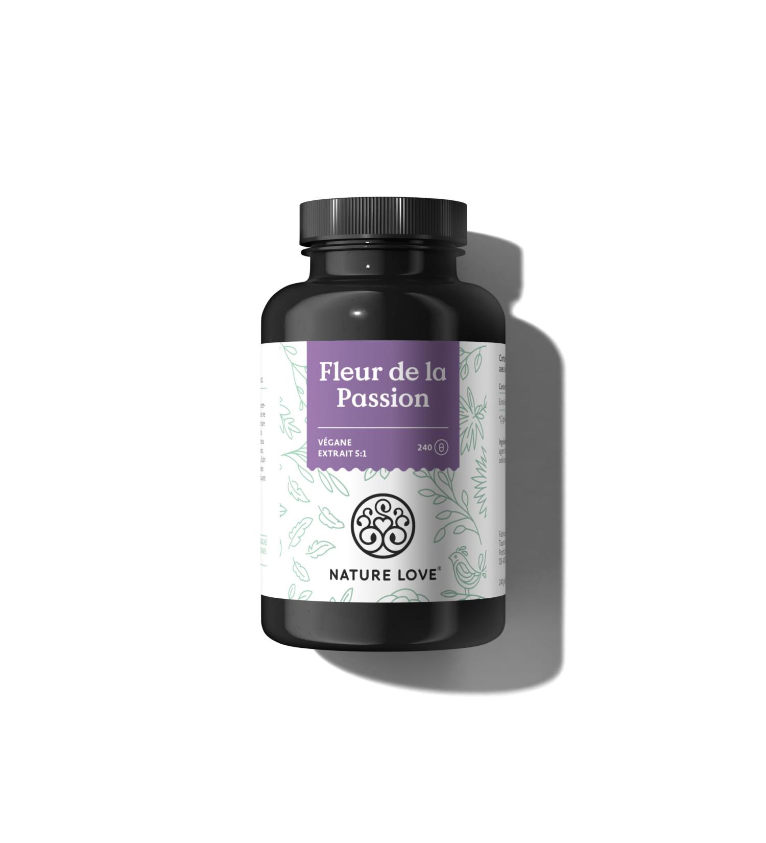 Nature Love Passion Flower Extract 240 Capsules in 4 Months 750mg of 5:1 Extract (corresponds to 3750mg of Passion Flower per day with no unwanted additives high dose vegan - Buy Online on GoSupps.com