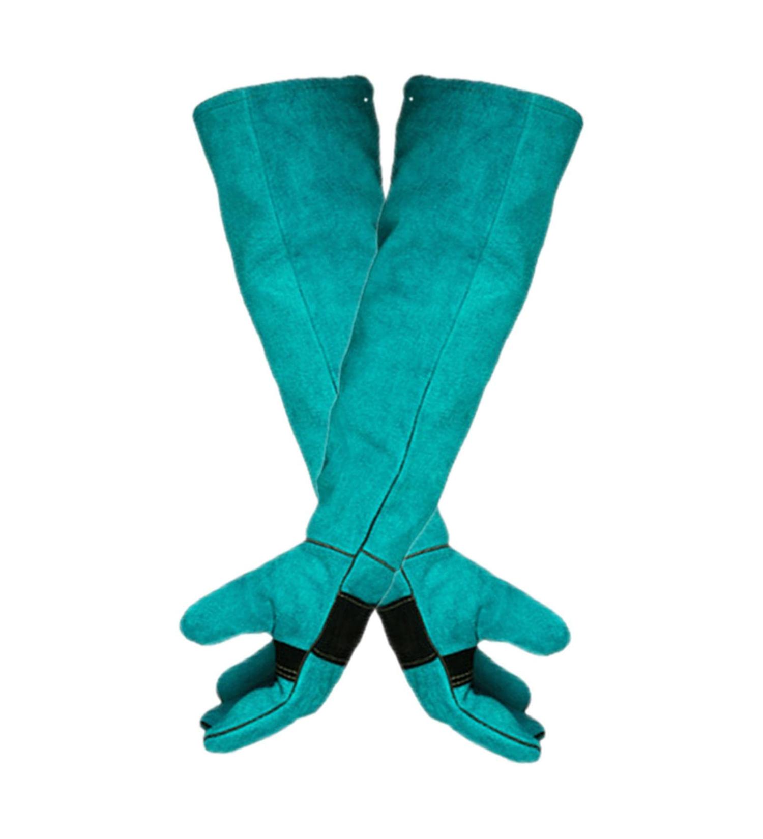 Veterinary Animal Glove Non-Woven Fabric Reptile Handling Glove Pet Handling Glove Bite Resistant Gloves Safety Handling Gloves for Bathing and Feeding Pets 60cm-green - Buy Online on GoSupps.com