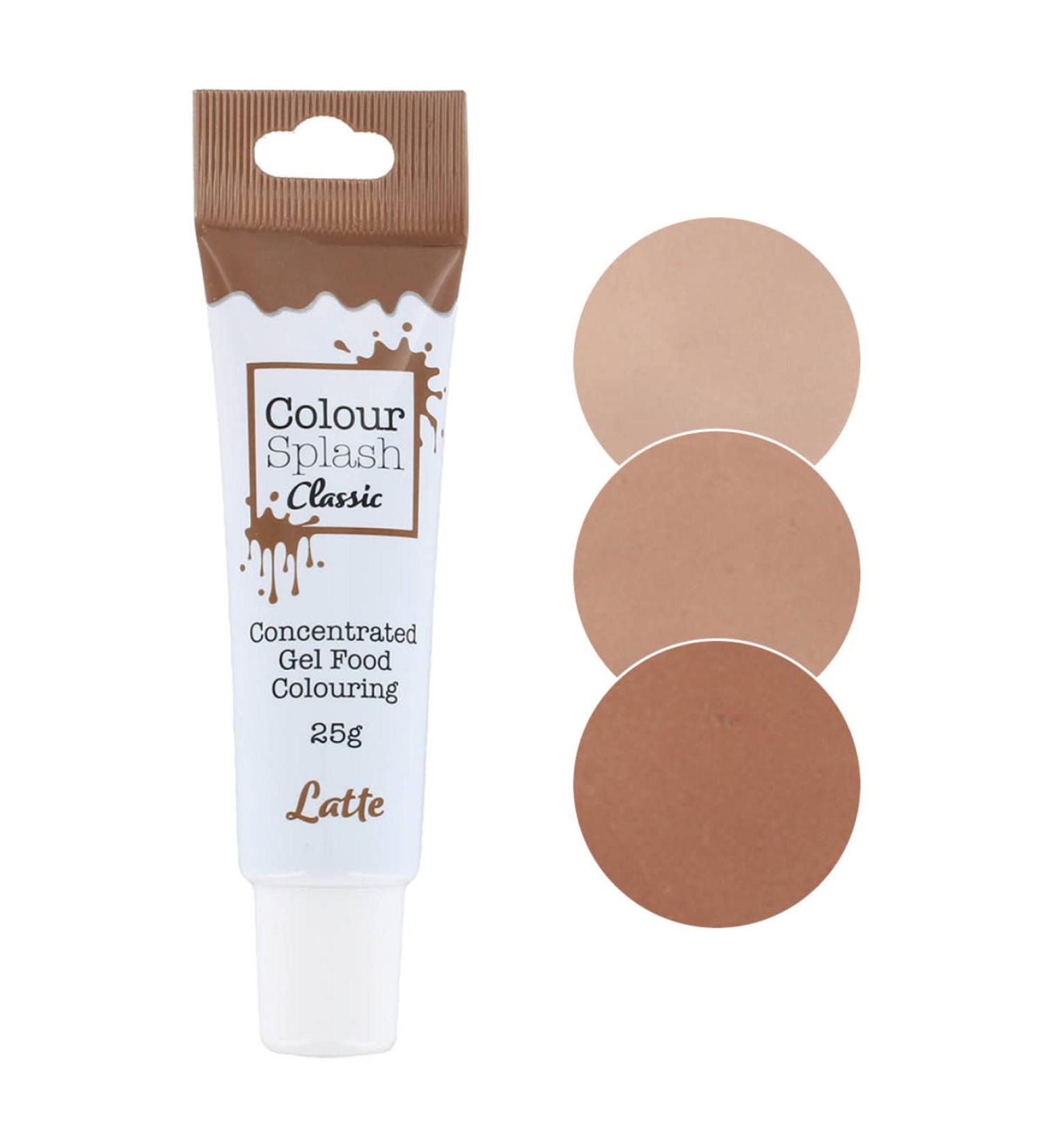 Colour Splash Latte Food Colouring Gel - 25g Highly Concentrated Squeezy Tube for Vibrant Cakes (Pack of 1) - Buy Online on GoSupps.com