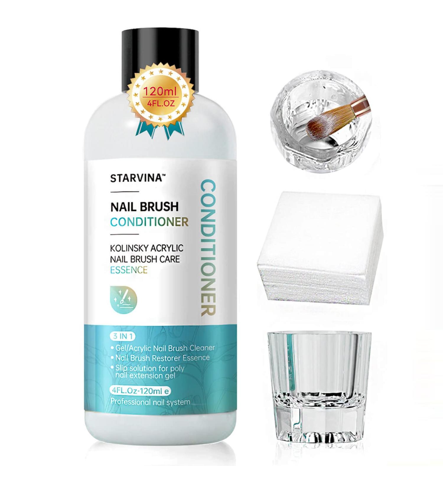 STARVINA 3-IN-1 Nail Brush Cleaner & Restorer 120ml - Perfect for Poly Gel, Dip Powder & Acrylic Brushes - Buy Online on GoSupps.com