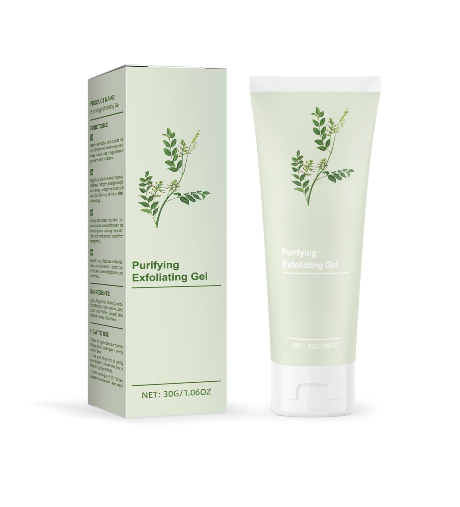 Purifying Exfoliating Gel (2pcs) Deep Cleansing Scrub for Face & Body Removes Dead Skin Fades Dark Spots Hydrates & Smooths Advanced Skin Care Formula - Buy Online on GoSupps.com