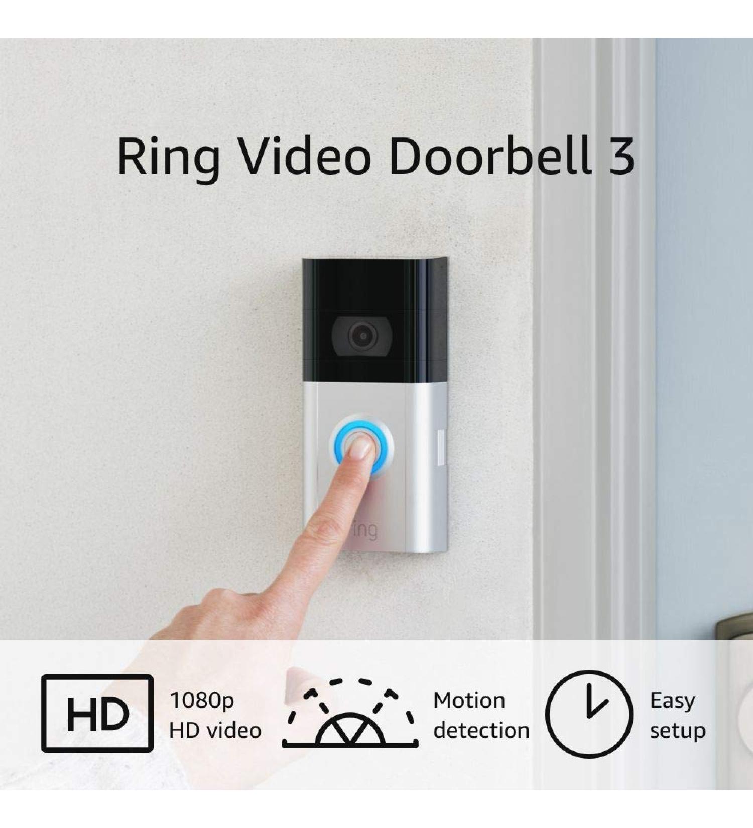 Ring Video Doorbell 3 - Enhanced WiFi, Improved Motion Detection, Easy Installation | Doorbell Only - Buy Online on GoSupps.com