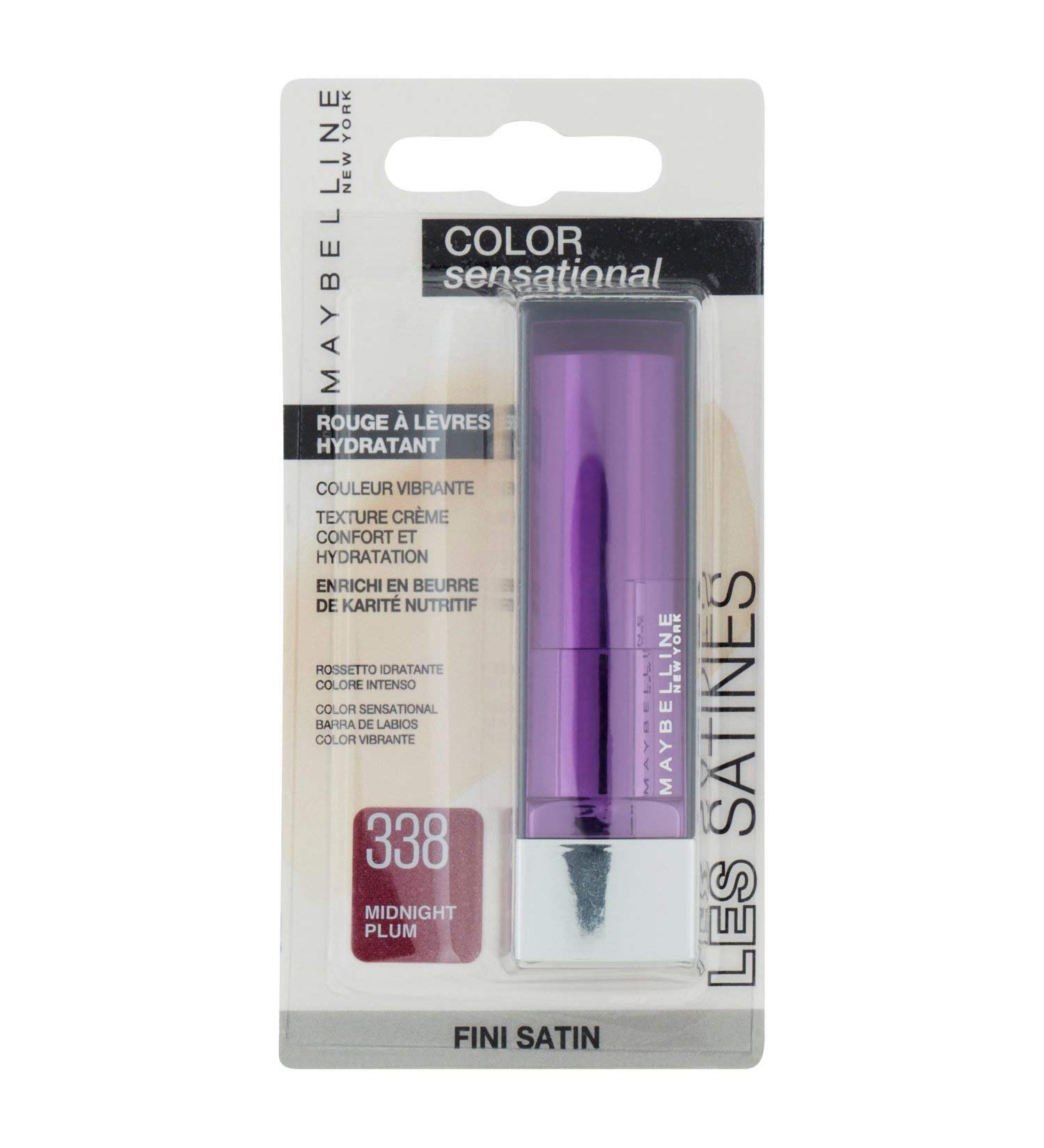 Maybelline New York Color Sensational Lipstick - Midnight Plum/Dark Violet Nourishing Formula 5g - Shop Internationally - Buy Online on GoSupps.com
