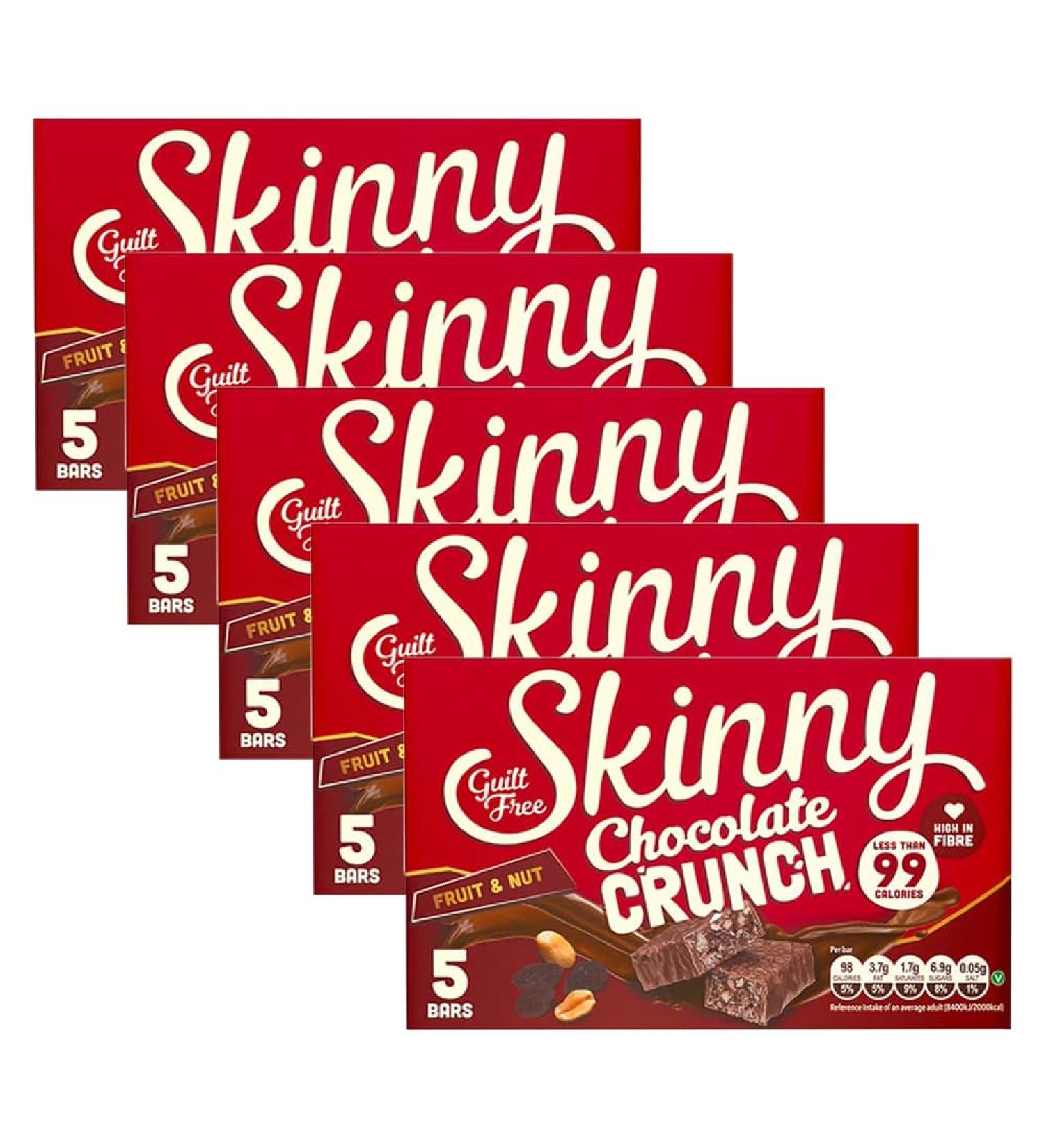 5 x 5pk Fruit Raisin Nuts Bars Low Calories Cereal Milk Chocolate Sweet Lunch Snack